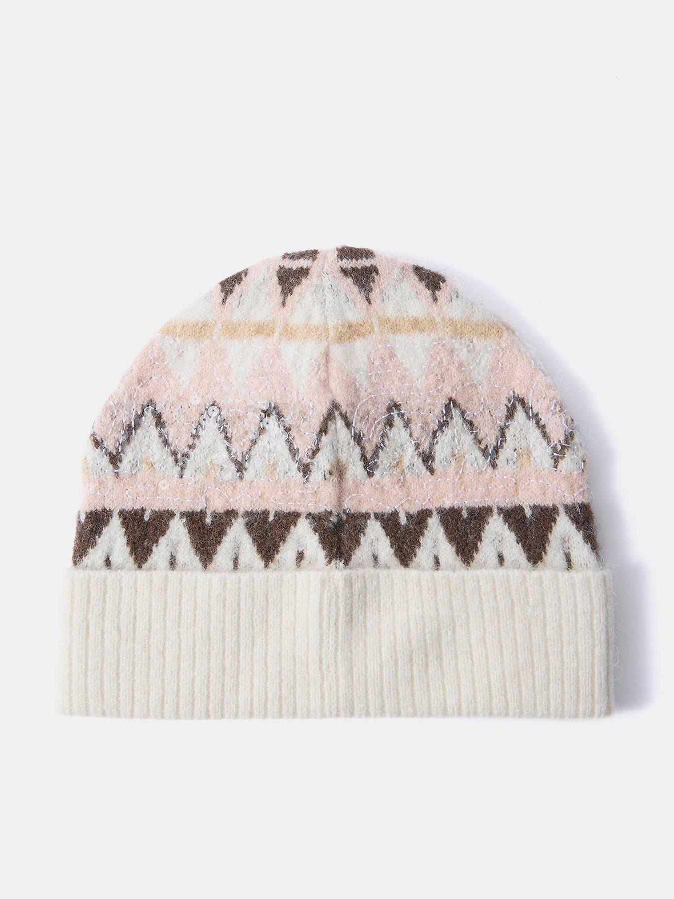 Mint Velvet Fairisle Knitted Hat - White