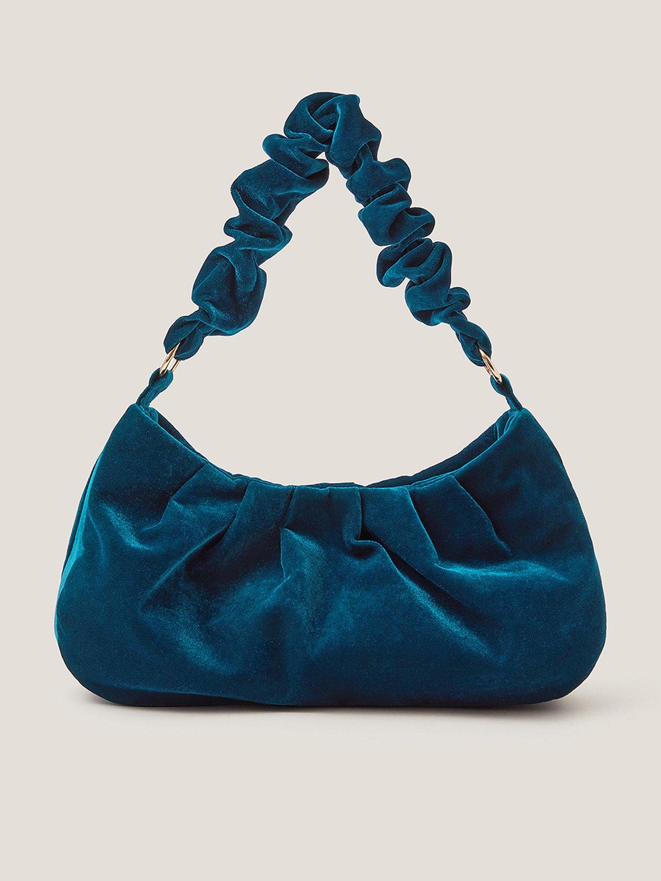  image of monsoon-vela-velvet-bag-green