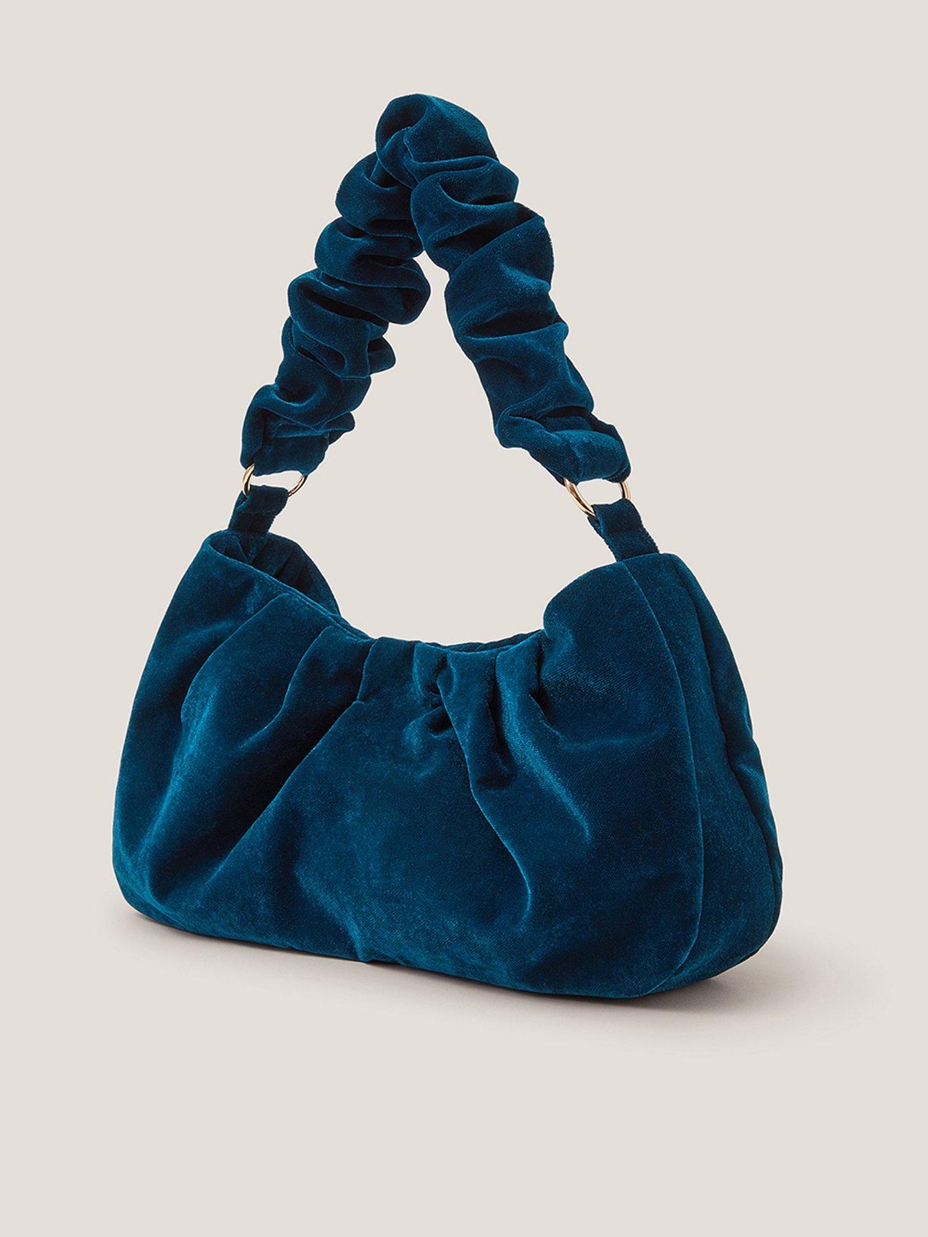  image of monsoon-vela-velvet-bag-green