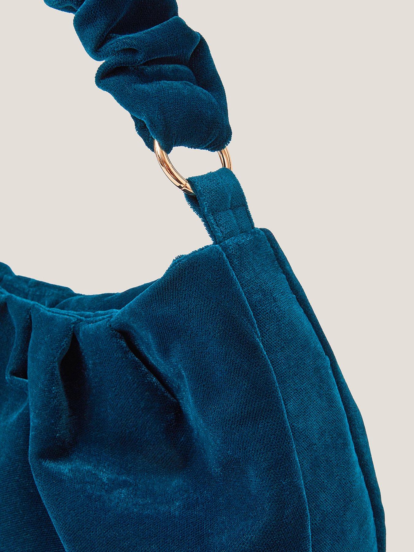  image of monsoon-vela-velvet-bag-green