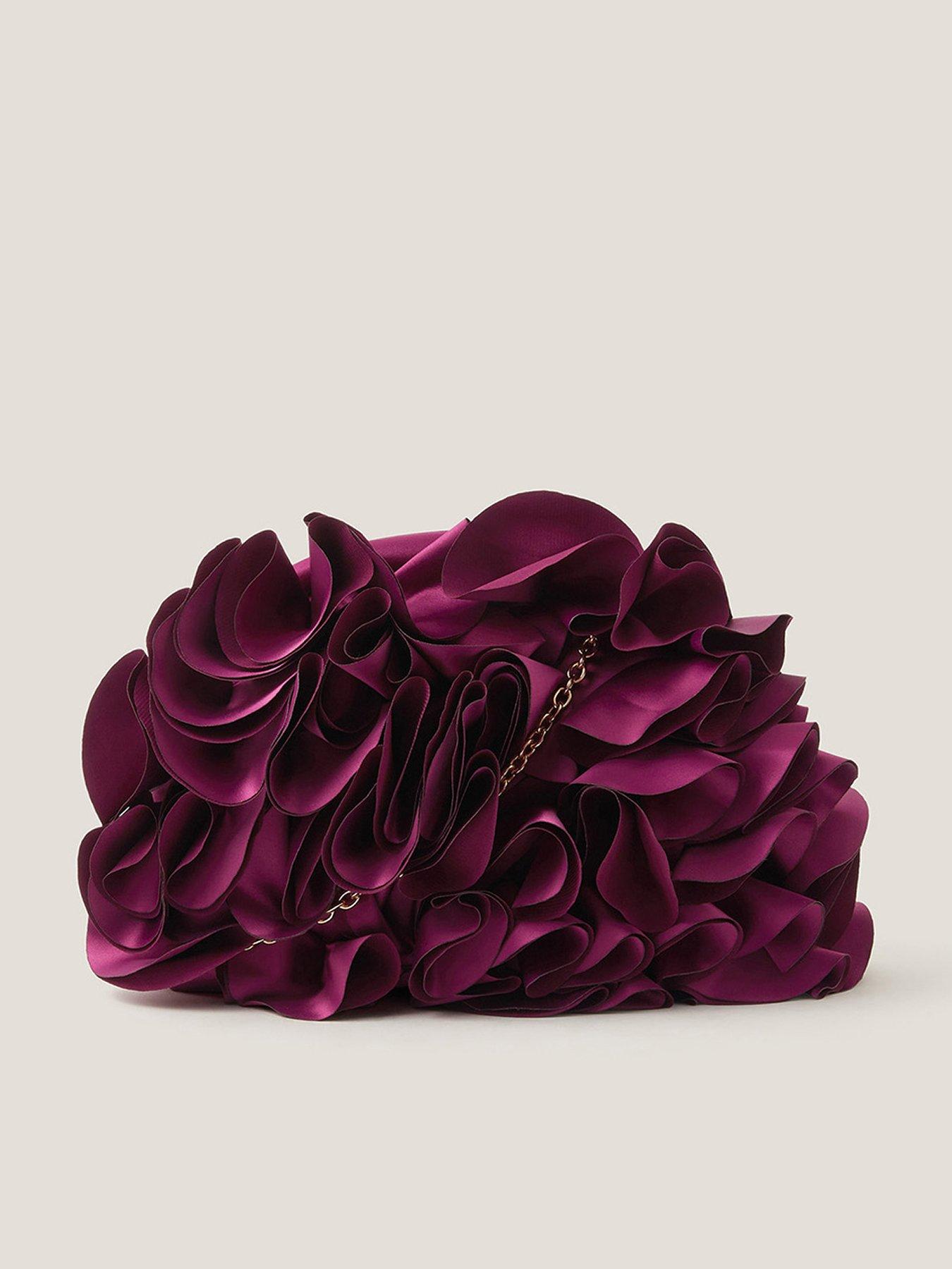 Image 1 of 4 of Monsoon Mindy Floral Clutch - Purple