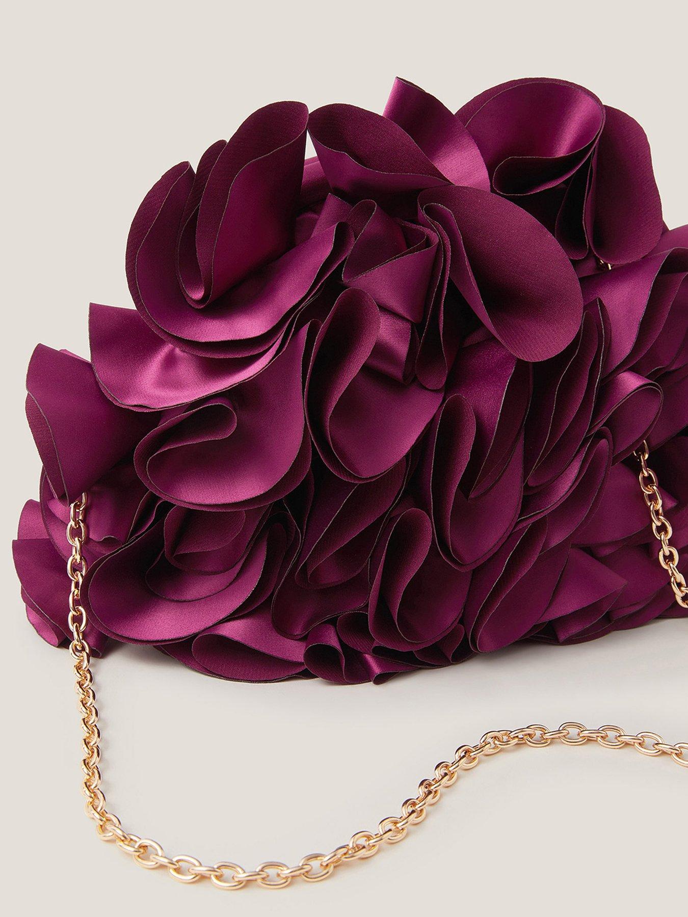 Image 4 of 4 of Monsoon Mindy Floral Clutch - Purple