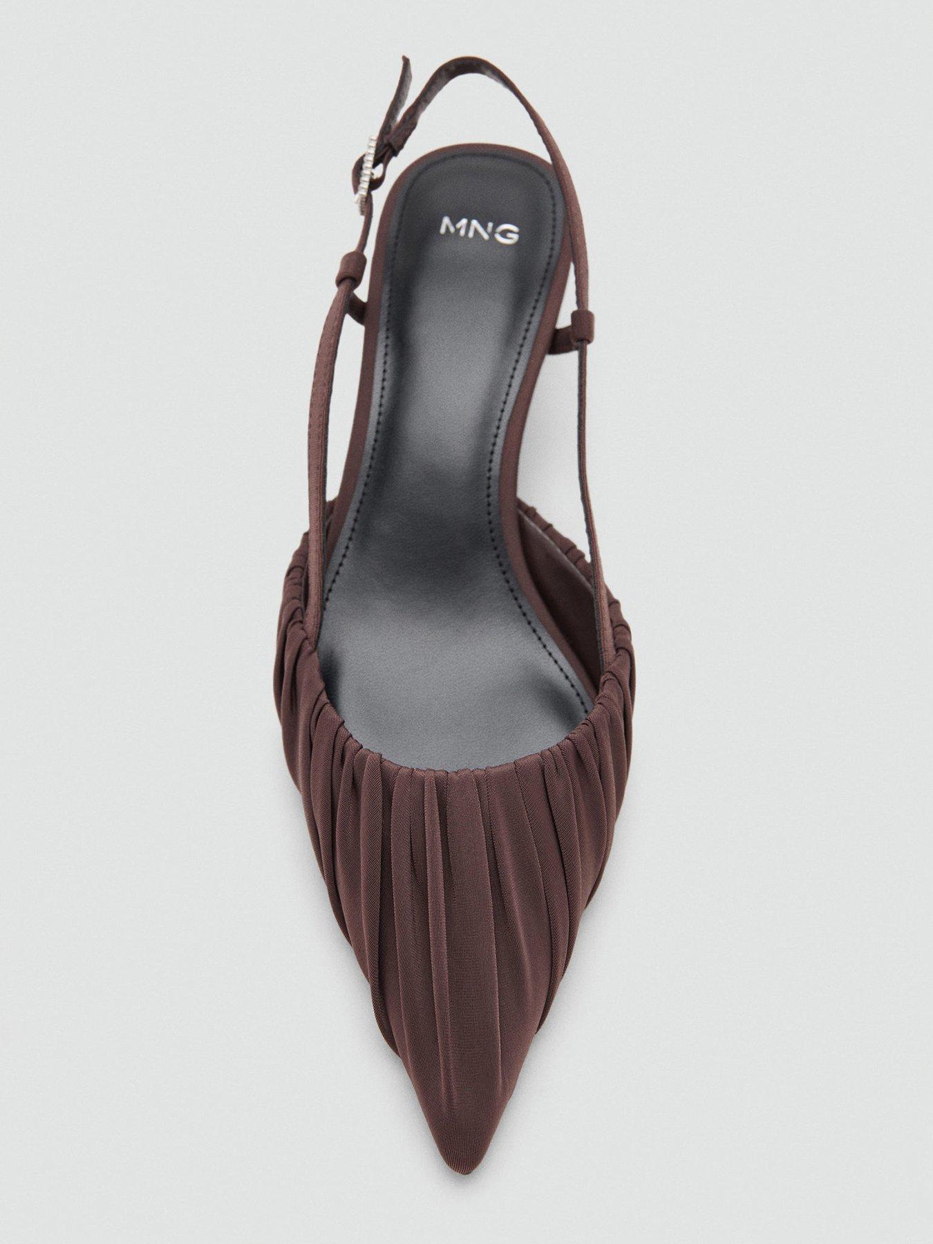  image of mango-ruched-satin-kitten-heel