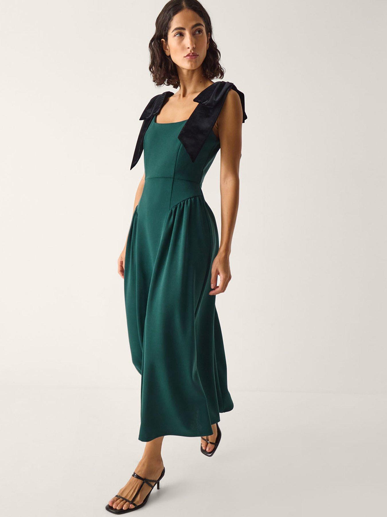  image of monsoon-billi-bow-trim-dress