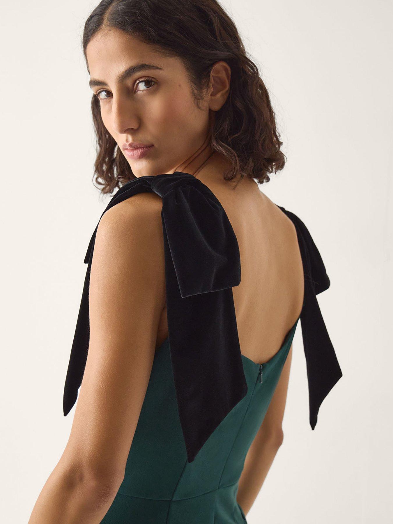  image of monsoon-billi-bow-trim-dress