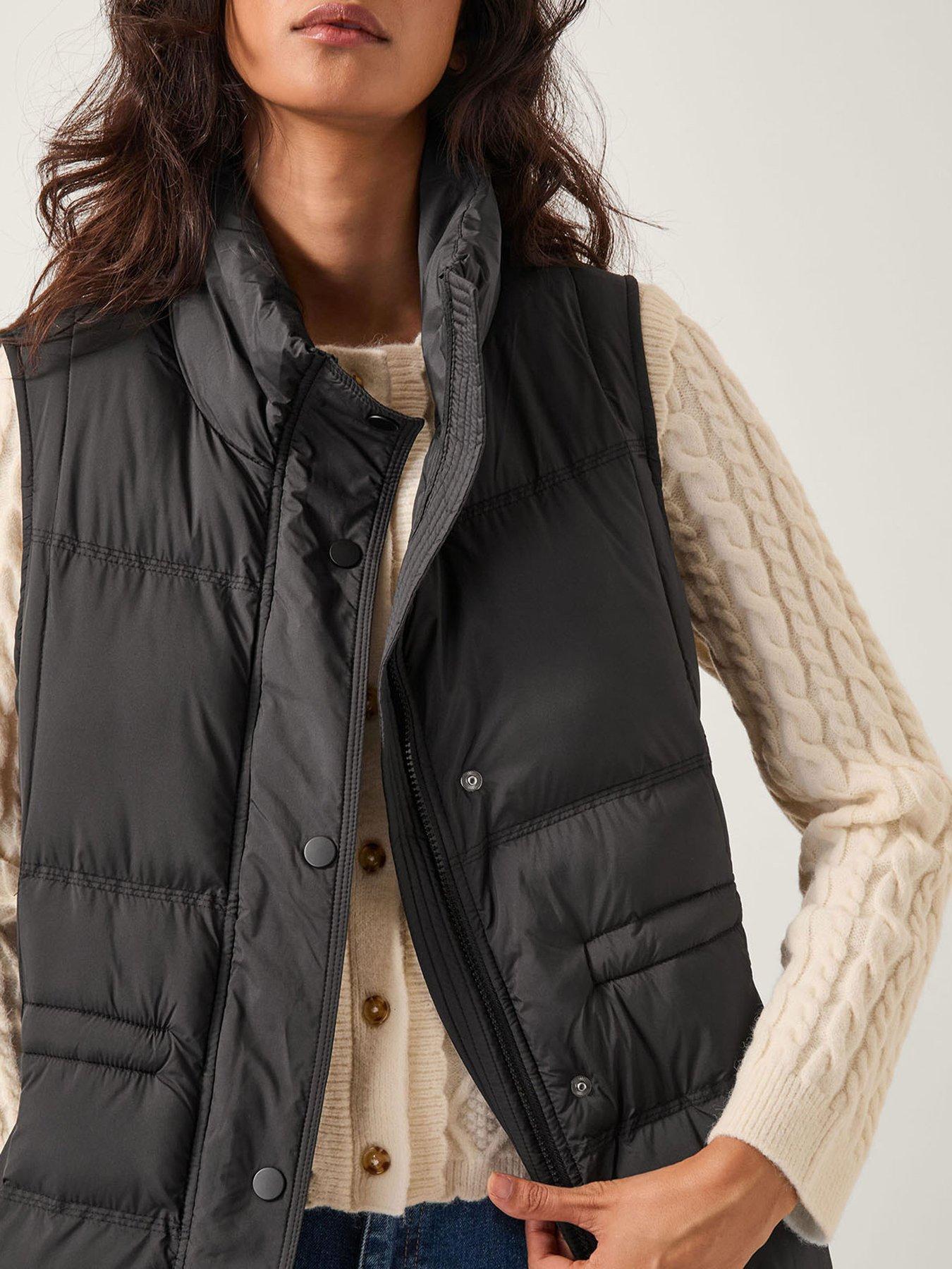  image of monsoon-nelly-padded-gilet-black