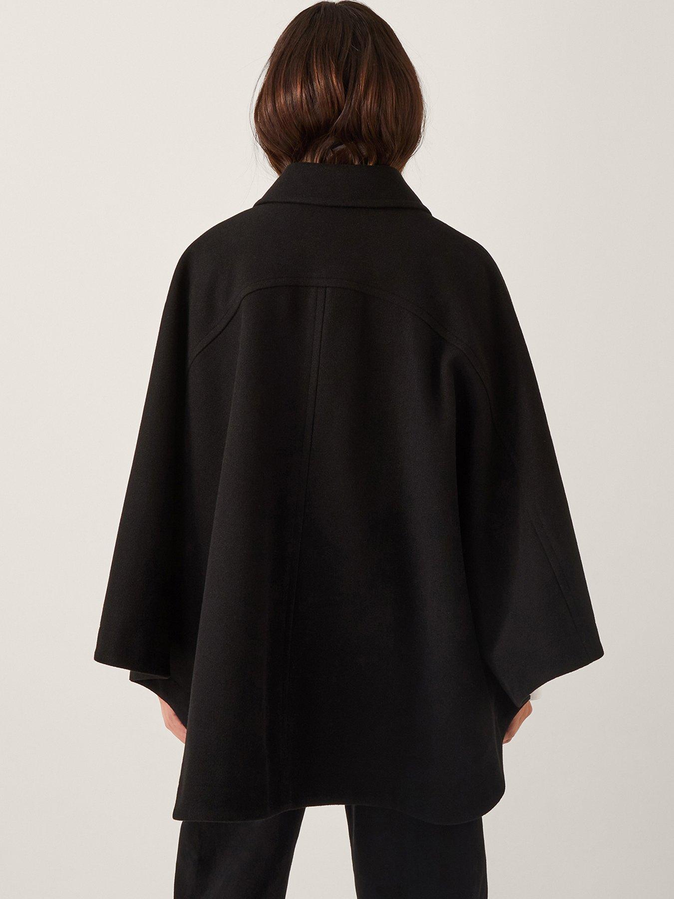 Image 2 of 5 of Monsoon Ciara Cape Coat - Black