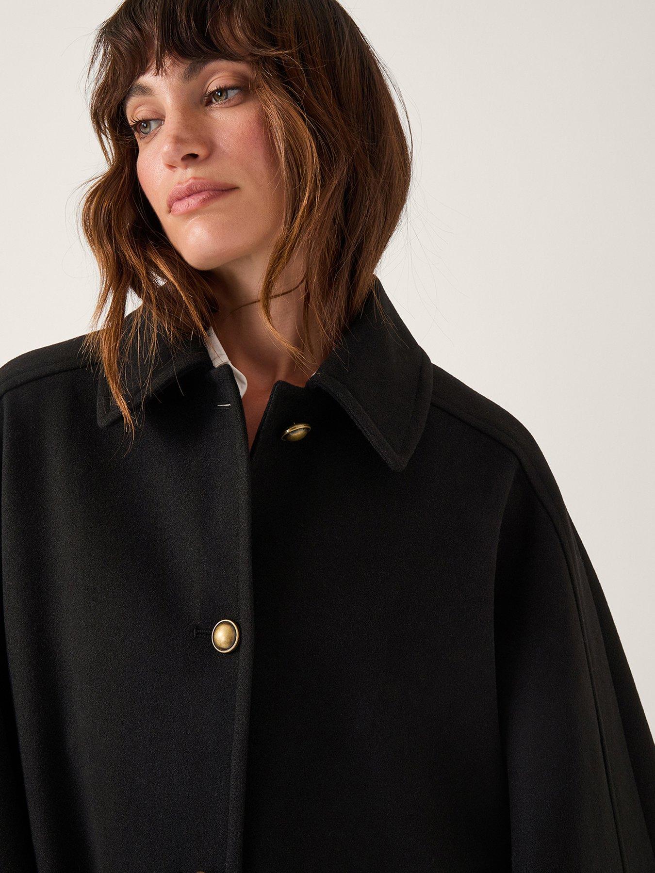 Image 5 of 5 of Monsoon Ciara Cape Coat - Black