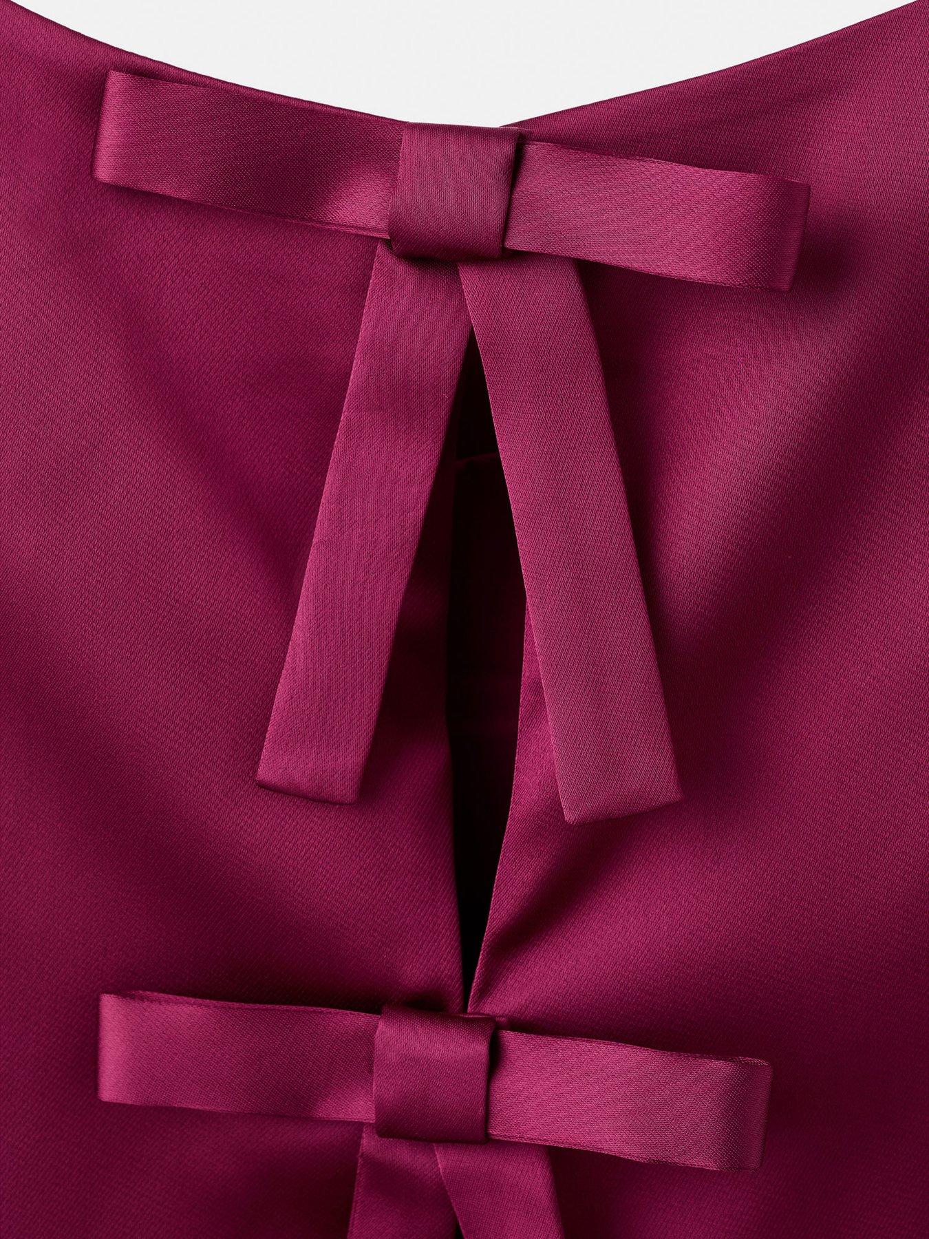  image of mango-satin-bow-detail-top-pink