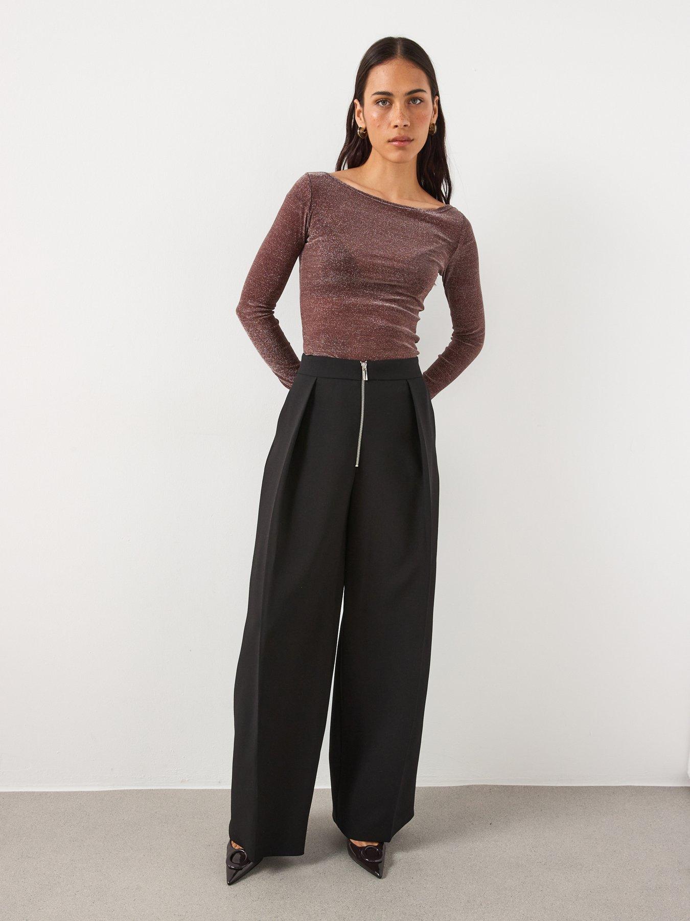  image of mango-sheer-long-sleeve-sparkle-top