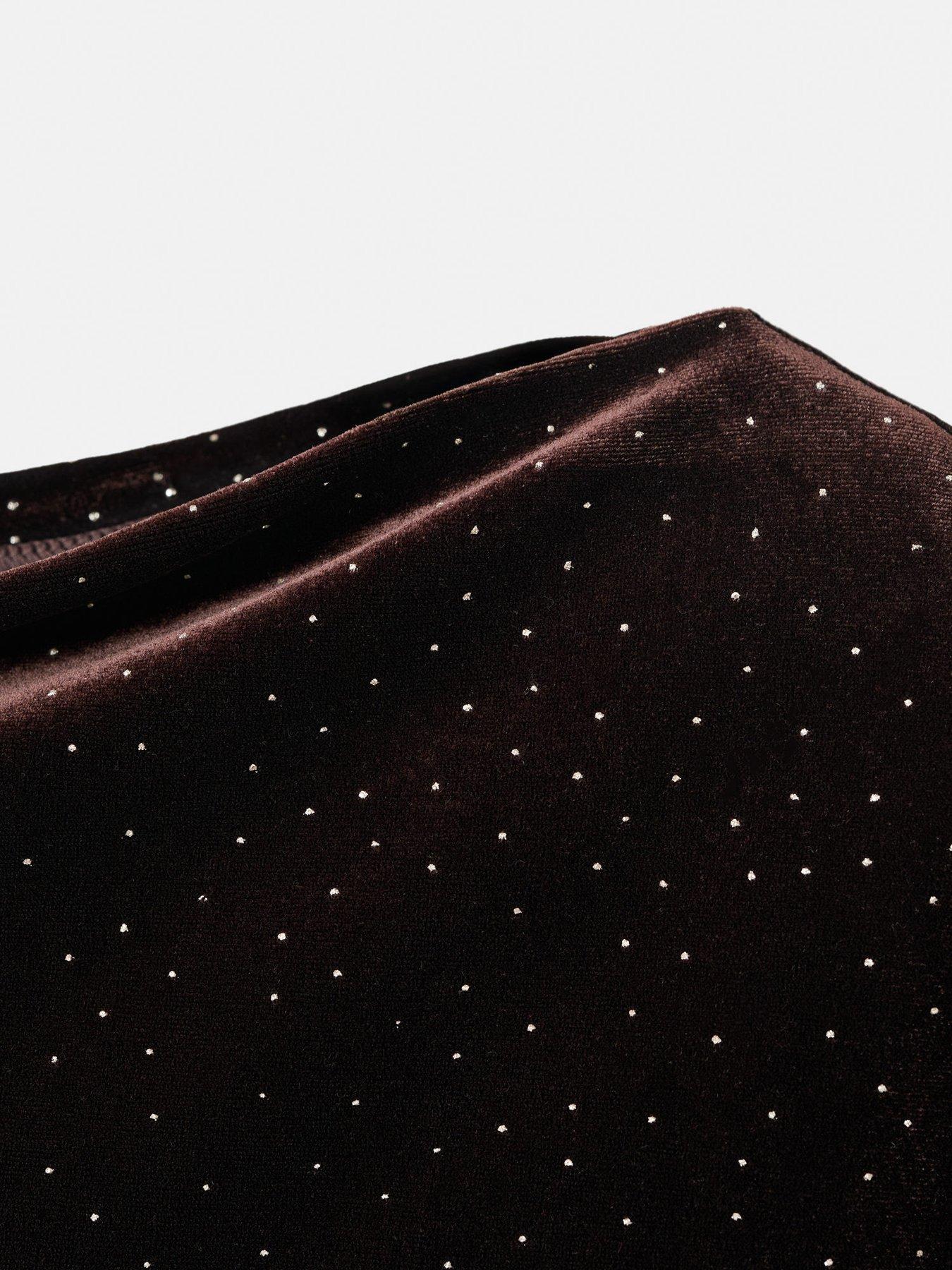  image of mango-asymmetrical-velvet-dress-with-shiny-details-brown