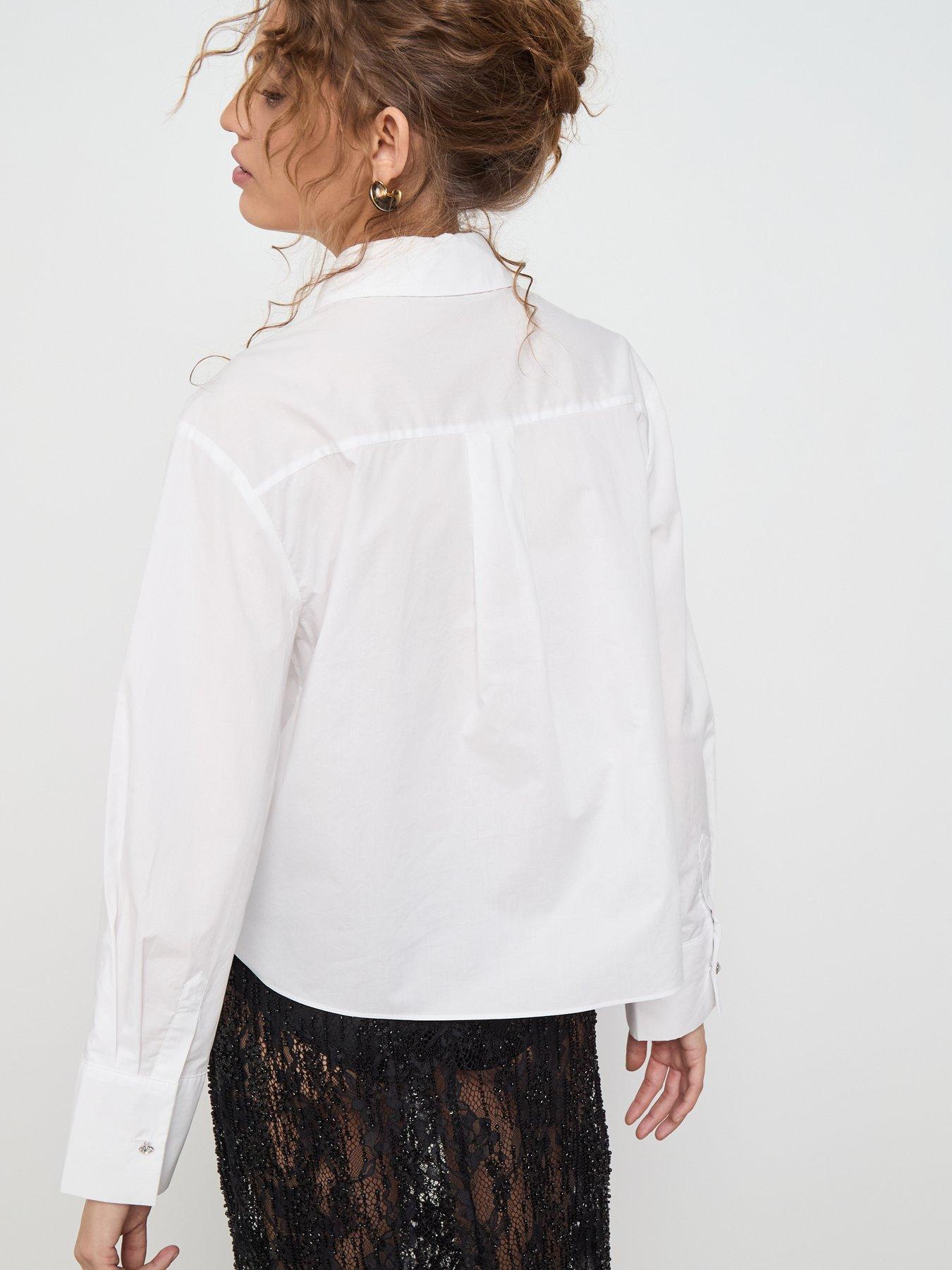  image of mango-crystal-detail-shirt-cream