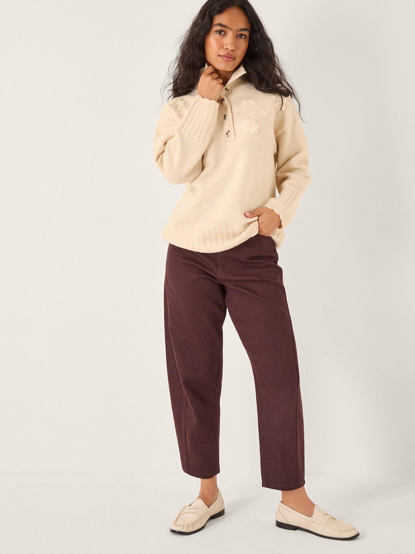 Image 3 of 5 of Monsoon Embroided Cable Jumper - White