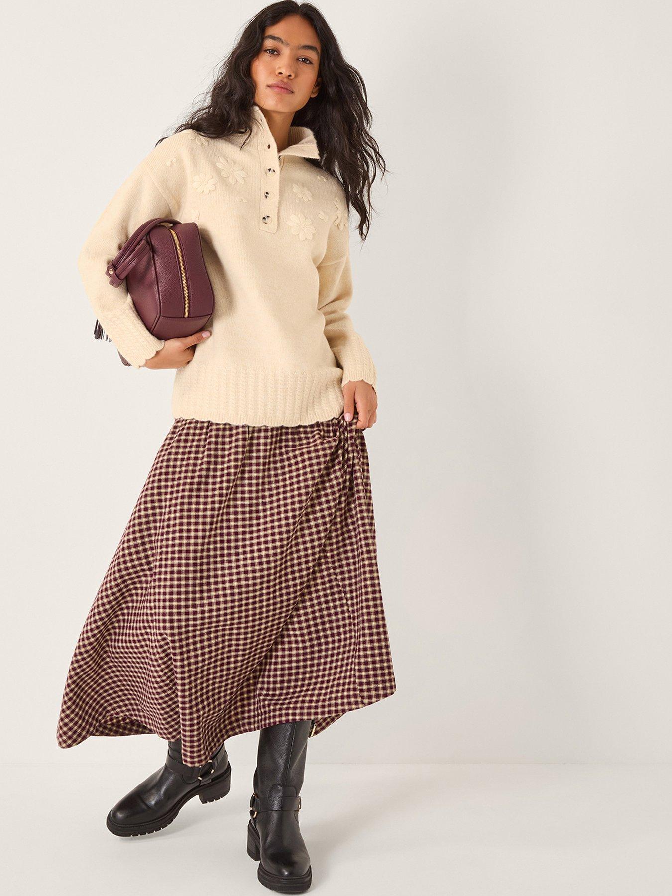 Image 5 of 5 of Monsoon Embroided Cable Jumper - White