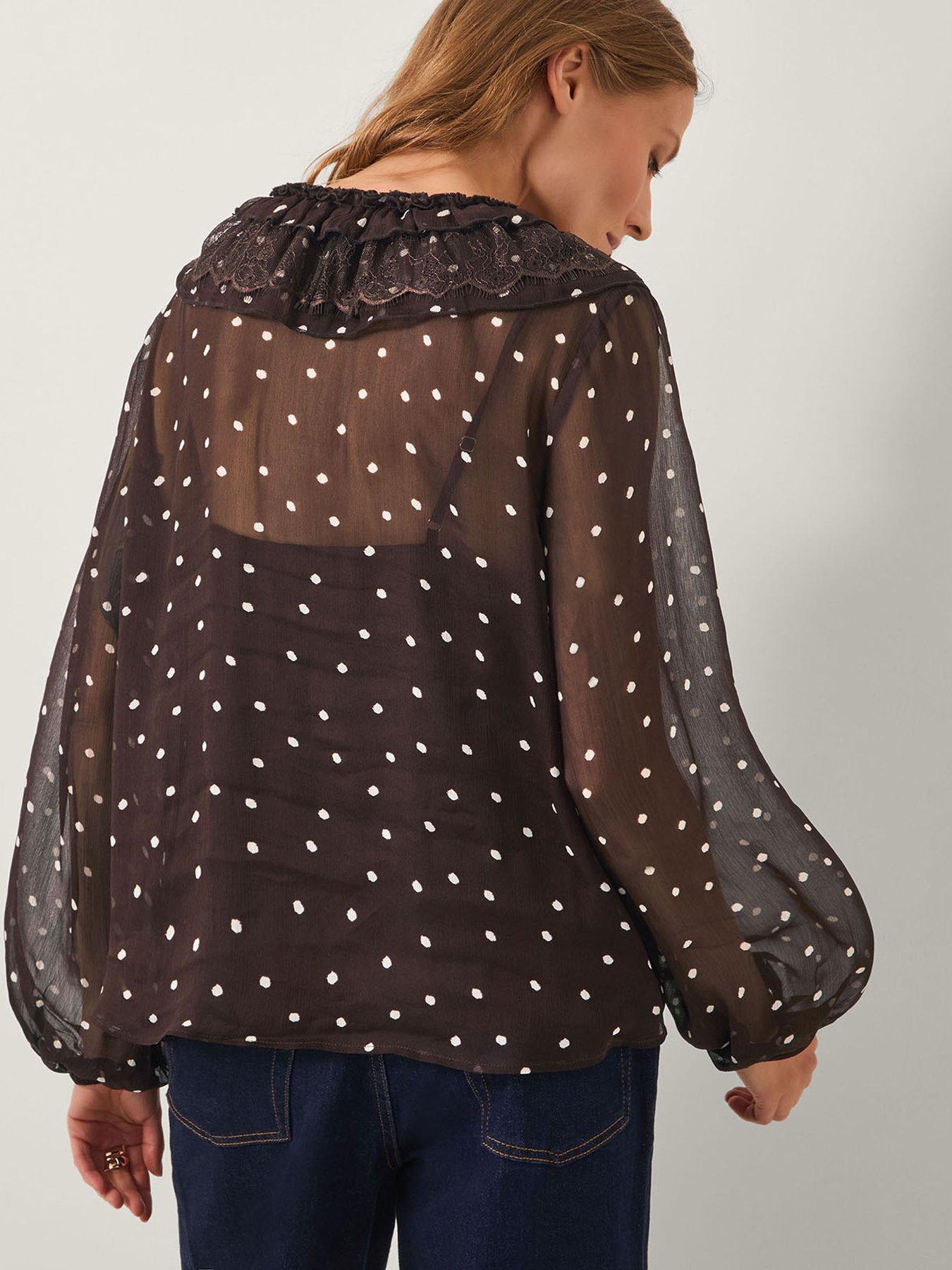  image of monsoon-mackie-spot-top-brown