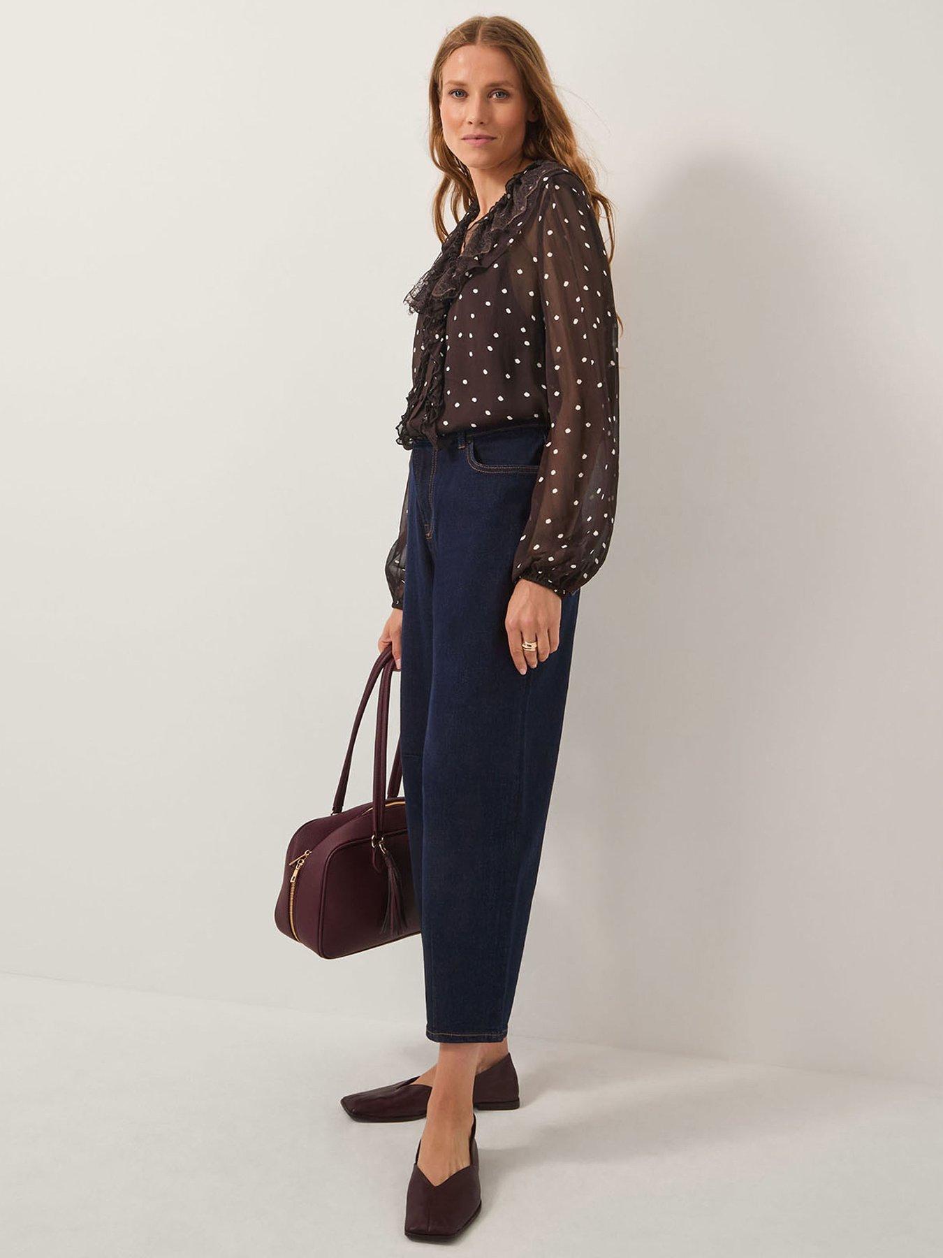  image of monsoon-mackie-spot-top-brown