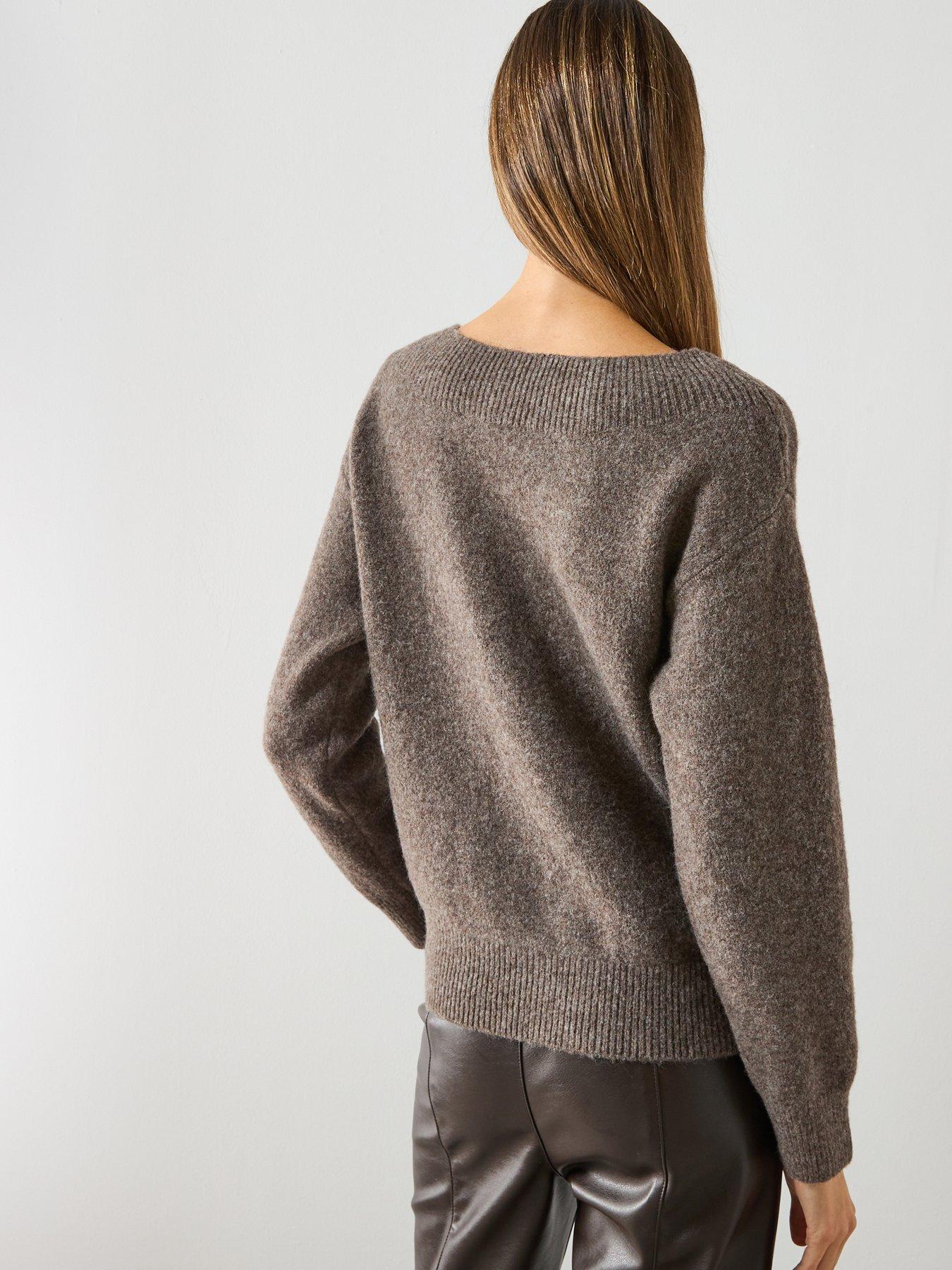 Image 2 of 5 of Mango Embellished Jumper - Brown