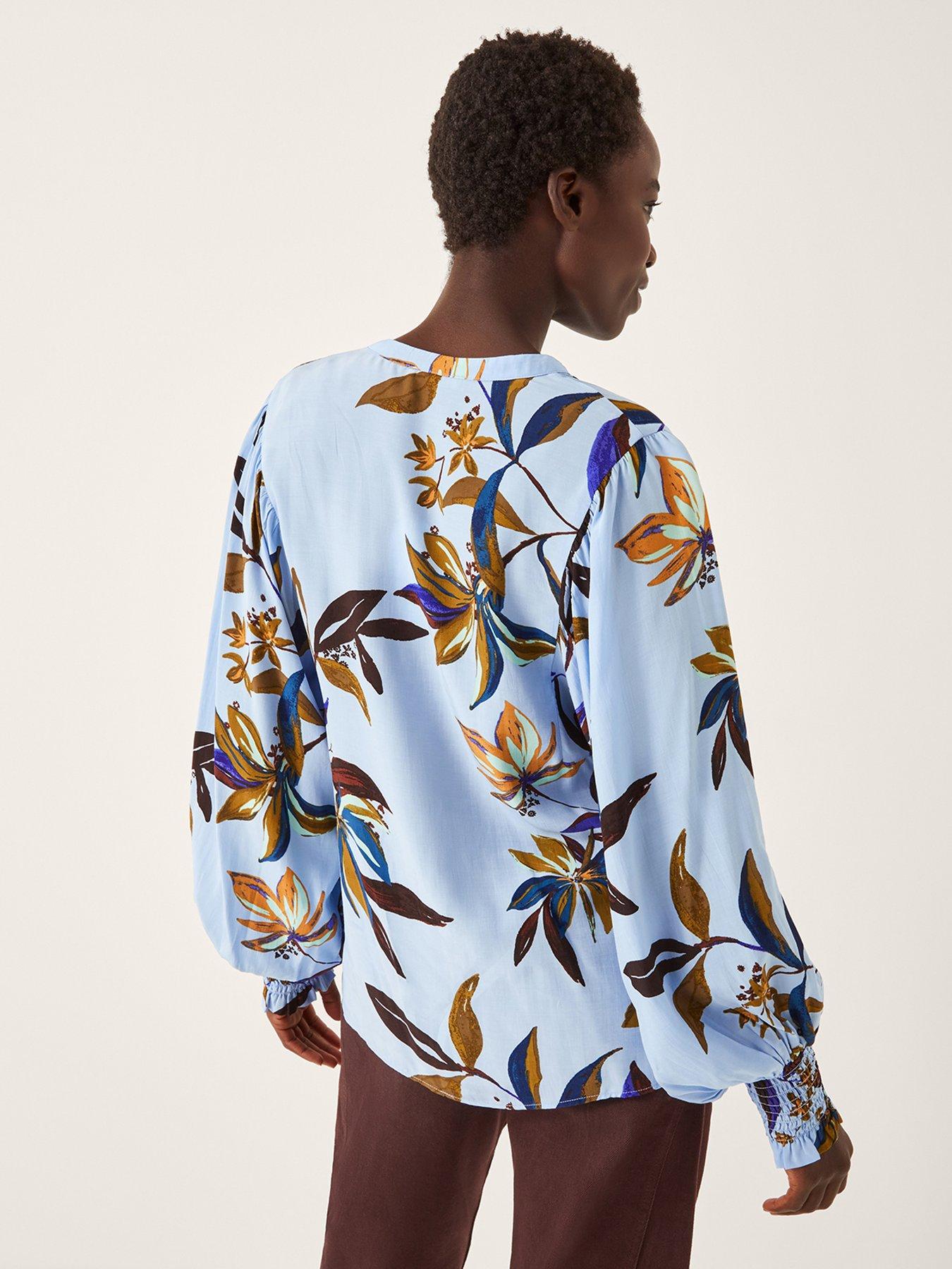Image 2 of 4 of Monsoon Sonya Print Shirt - Blue