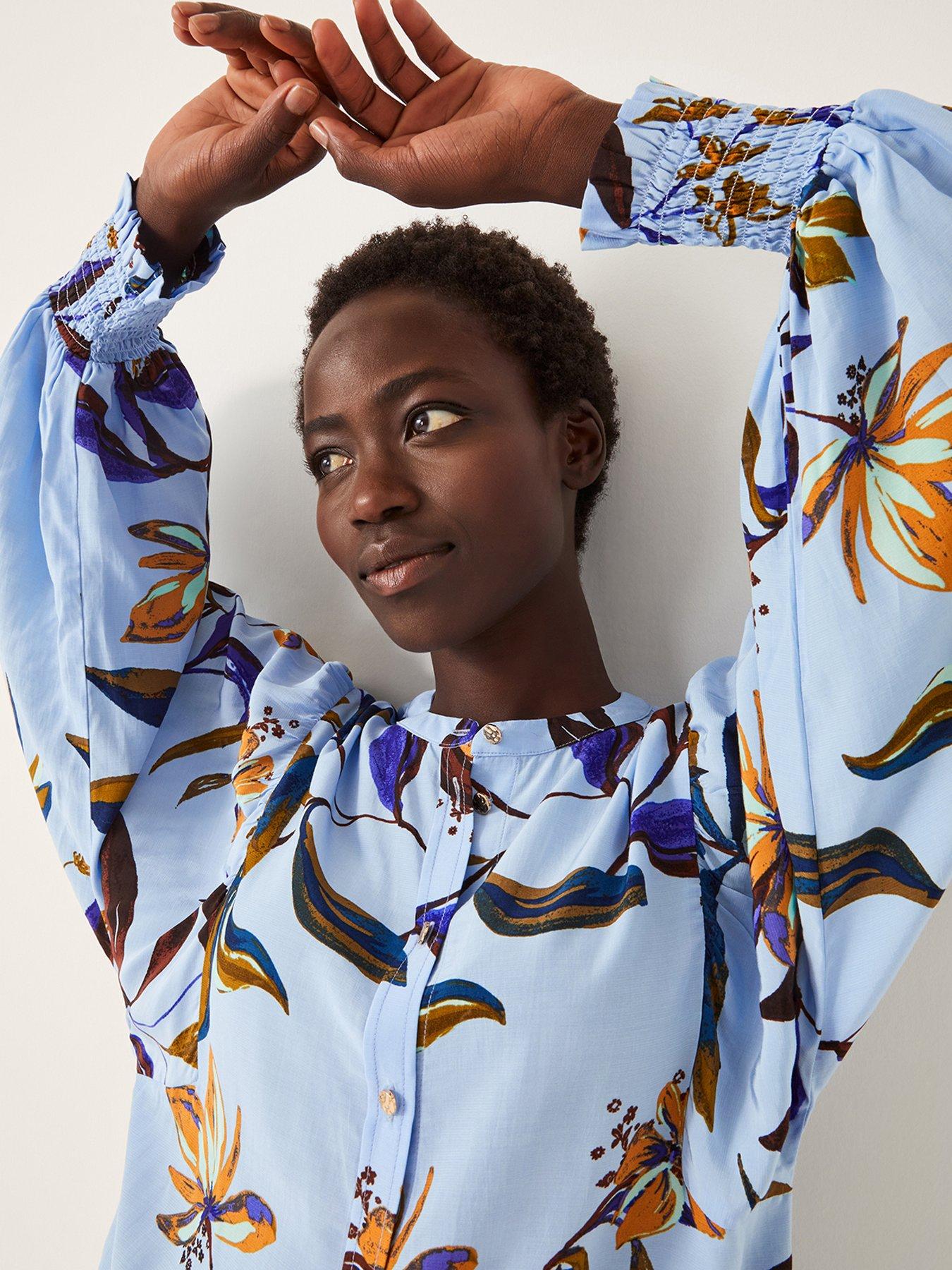 Image 4 of 4 of Monsoon Sonya Print Shirt - Blue
