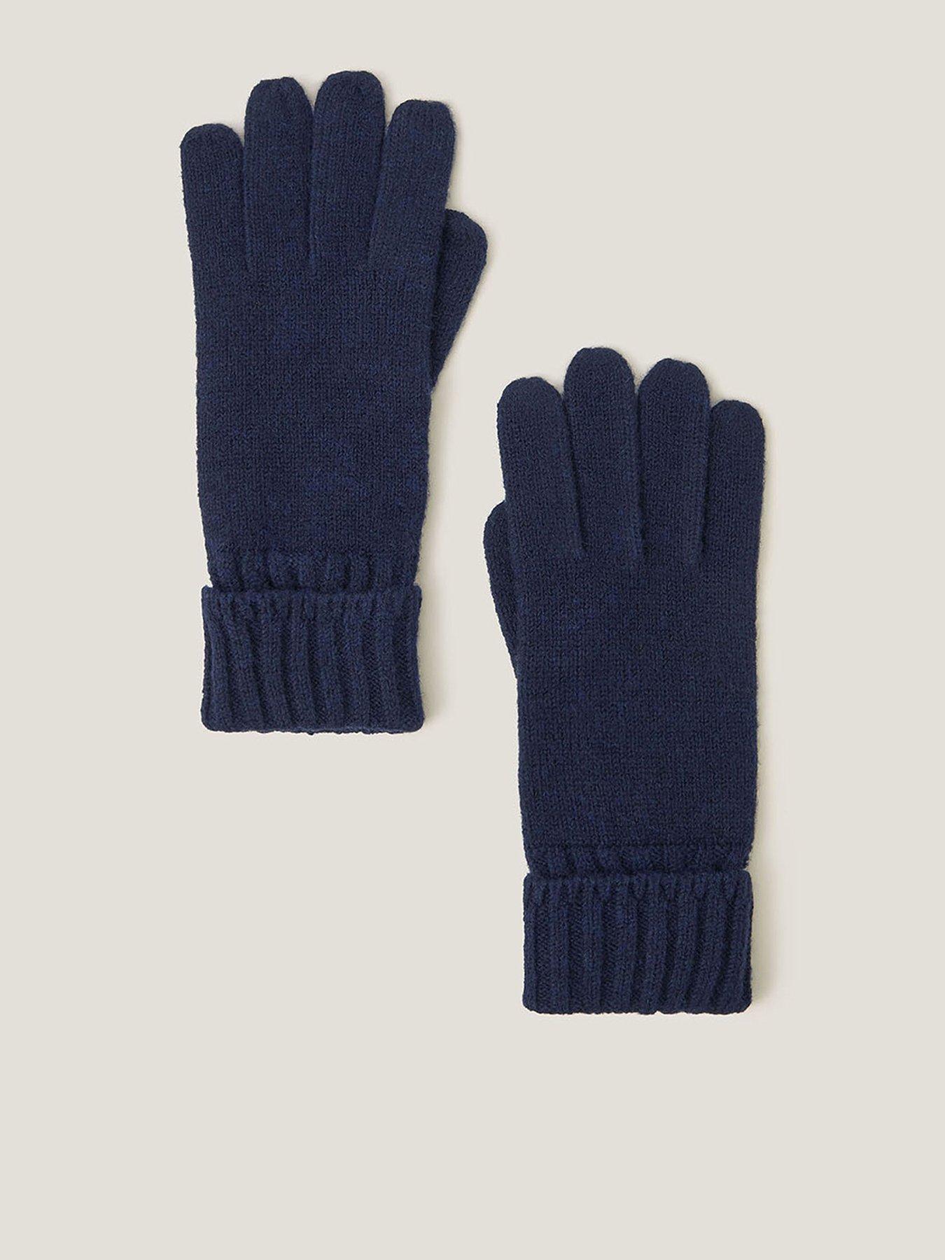 Monsoon Aster Knitted Glove - Blue