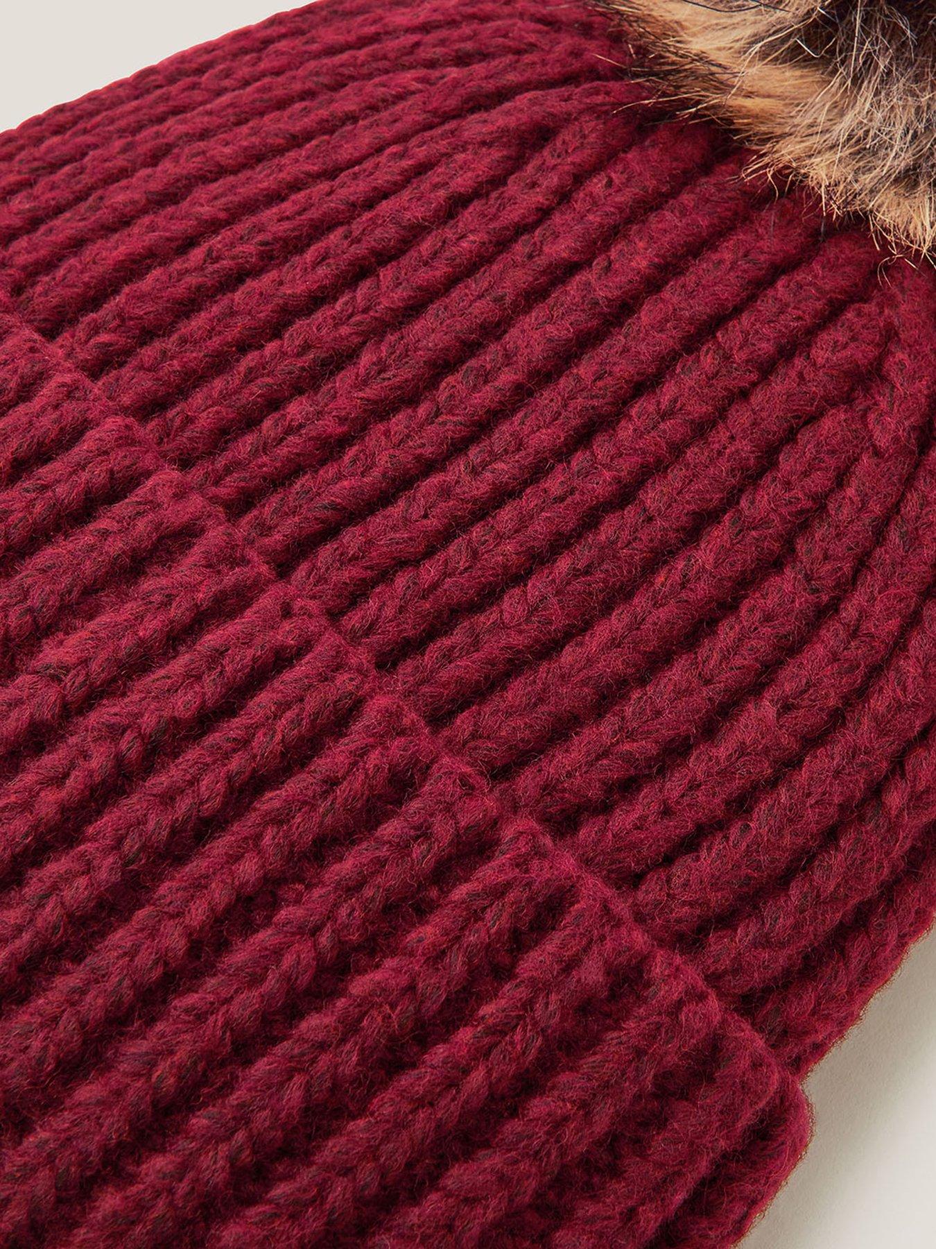Image 2 of 2 of Monsoon Dede Bobble Hat - Red