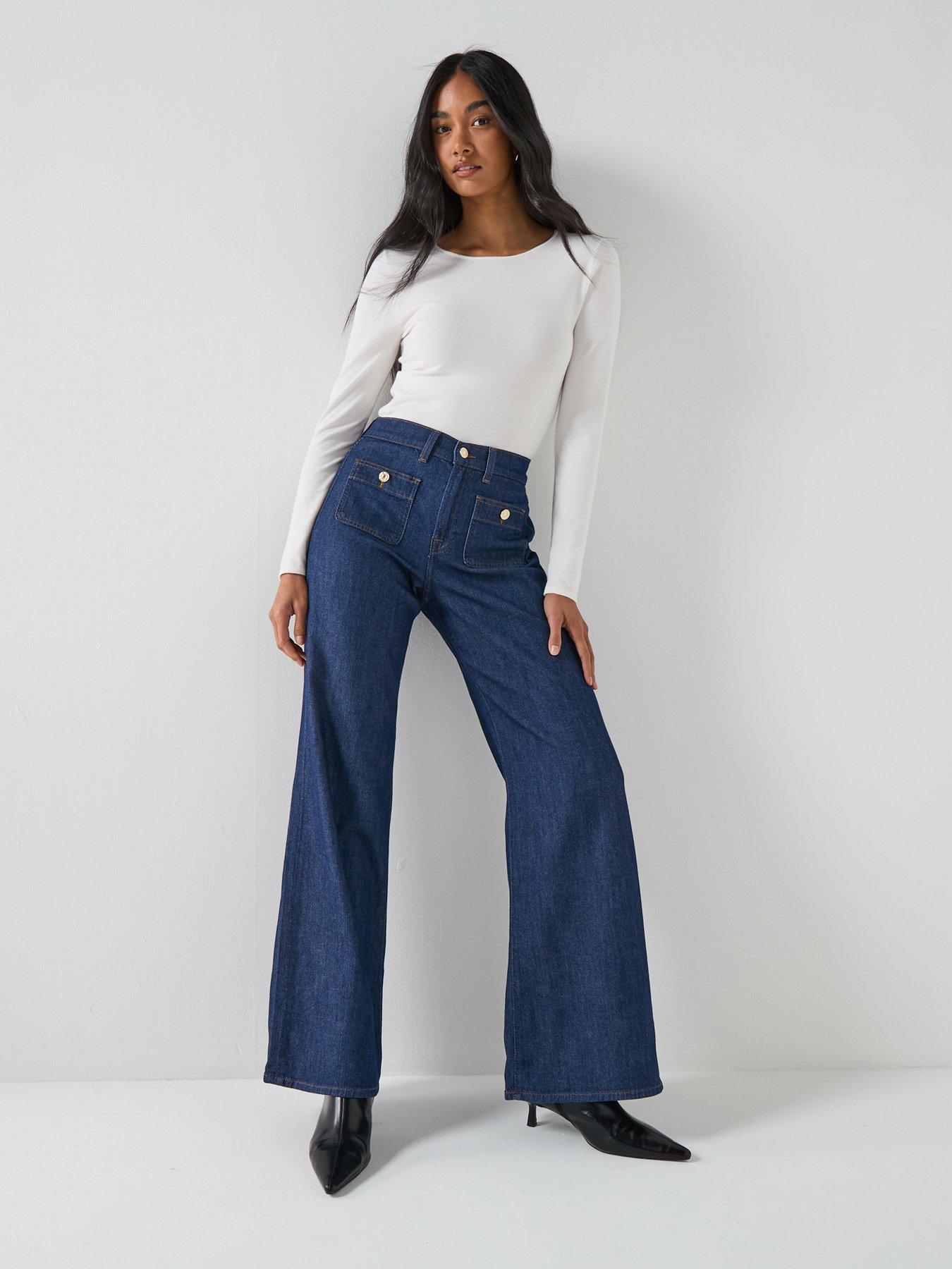 7 FOR ALL MANKIND Lotta Halona Jeans with Pockets - Navy