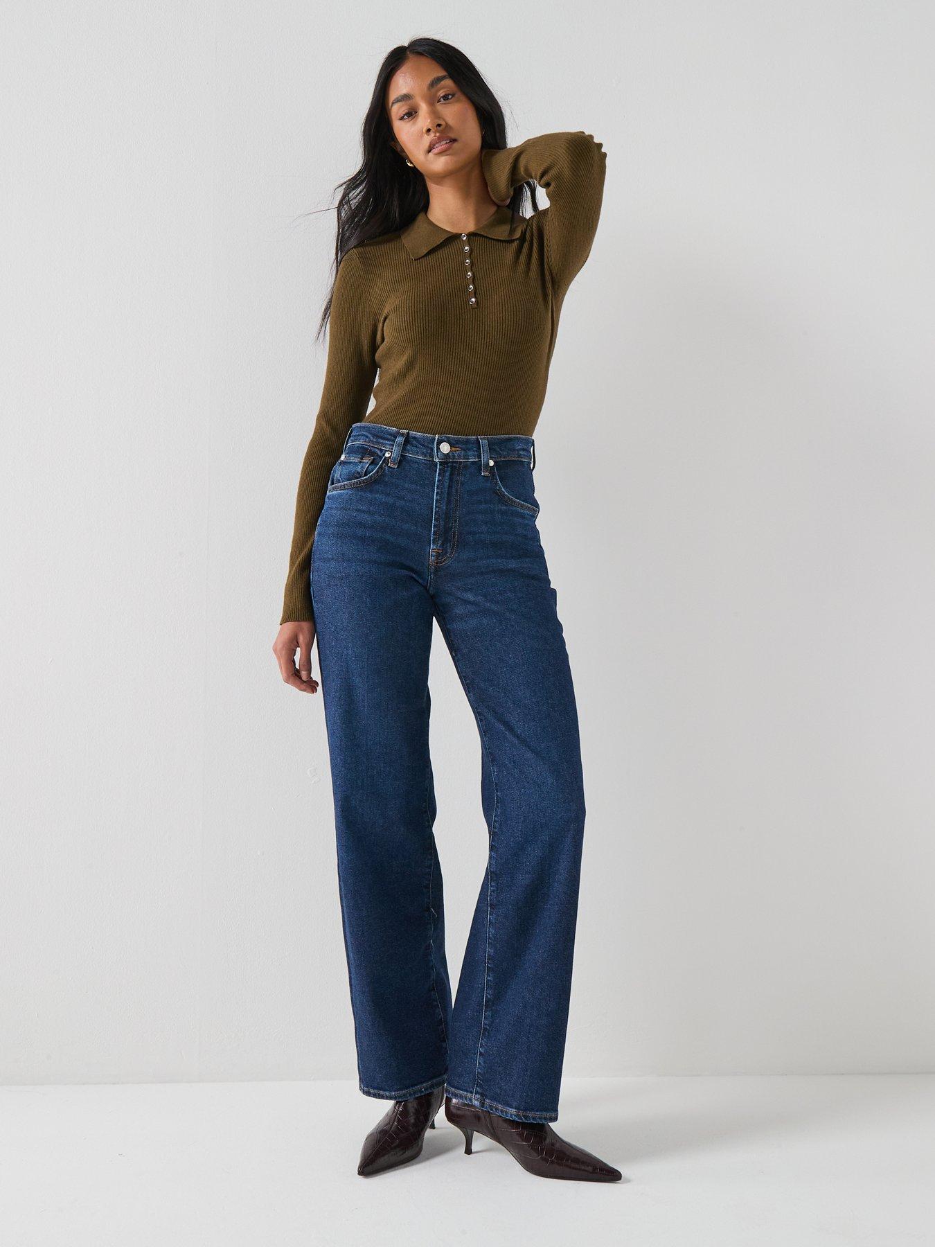 7 FOR ALL MANKIND Luxe Vintage Stovepipe Straight Jeans - Navy