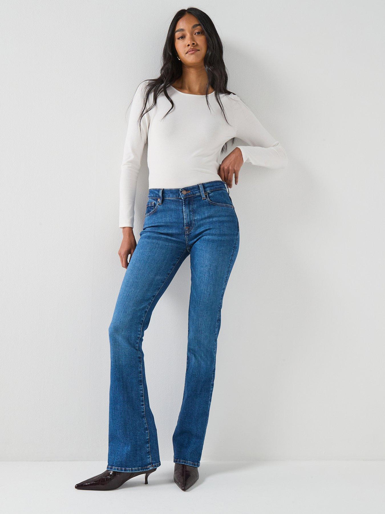 7 FOR ALL MANKIND Slim Illusion Bootcut Jeans - Blue