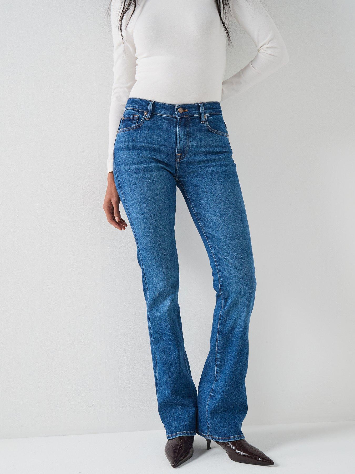 Image 4 of 6 of 7 FOR ALL MANKIND Slim Illusion Bootcut Jeans - Blue