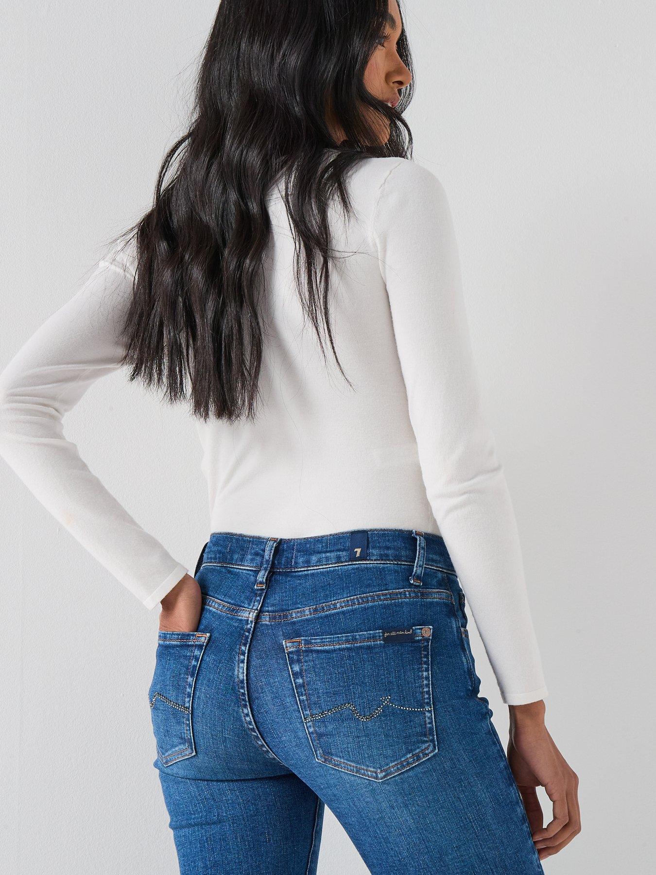 Image 5 of 6 of 7 FOR ALL MANKIND Slim Illusion Bootcut Jeans - Blue