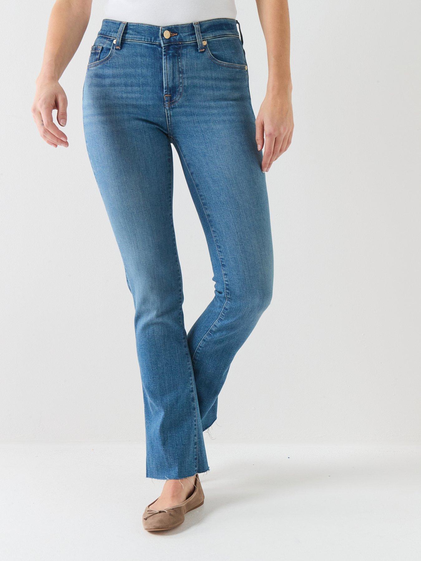7 FOR ALL MANKIND Slim Illusion Bootcut Tailorless Jeans - Blue