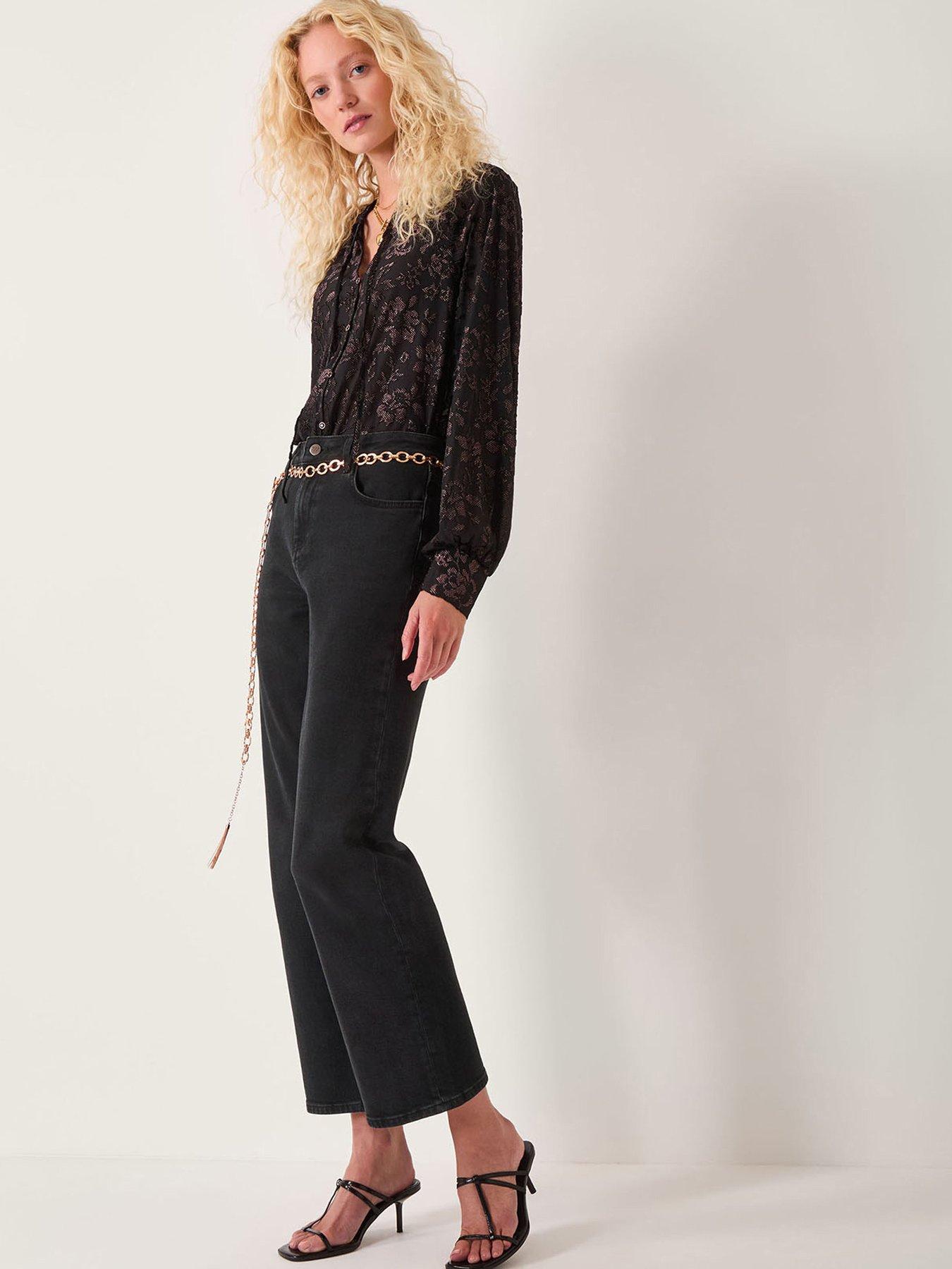 Image 6 of 6 of Monsoon Dory Devore Shirt - Black