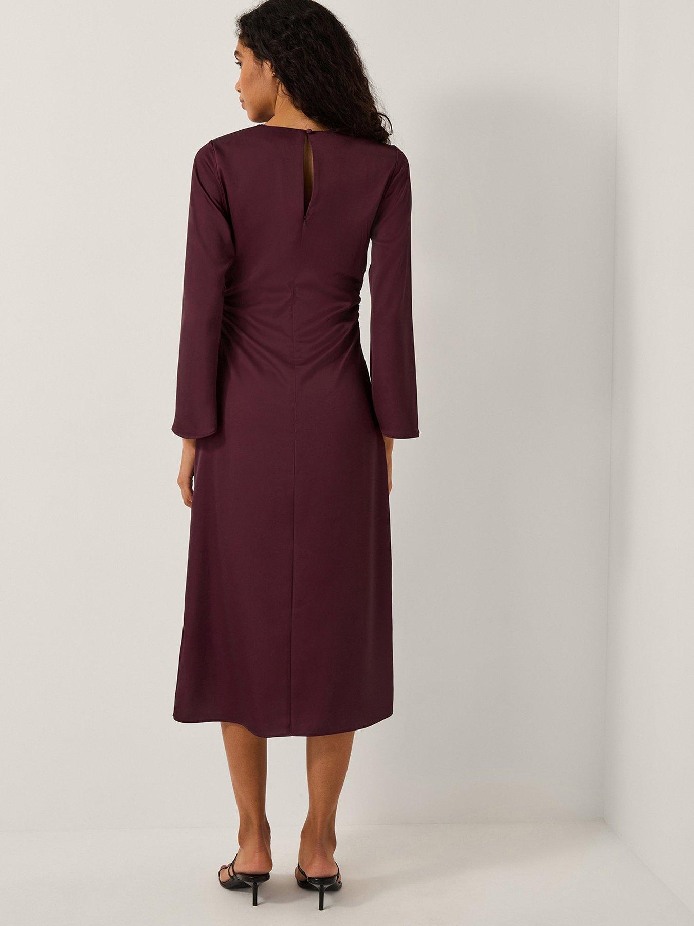  image of monsoon-polly-printed-dress-red