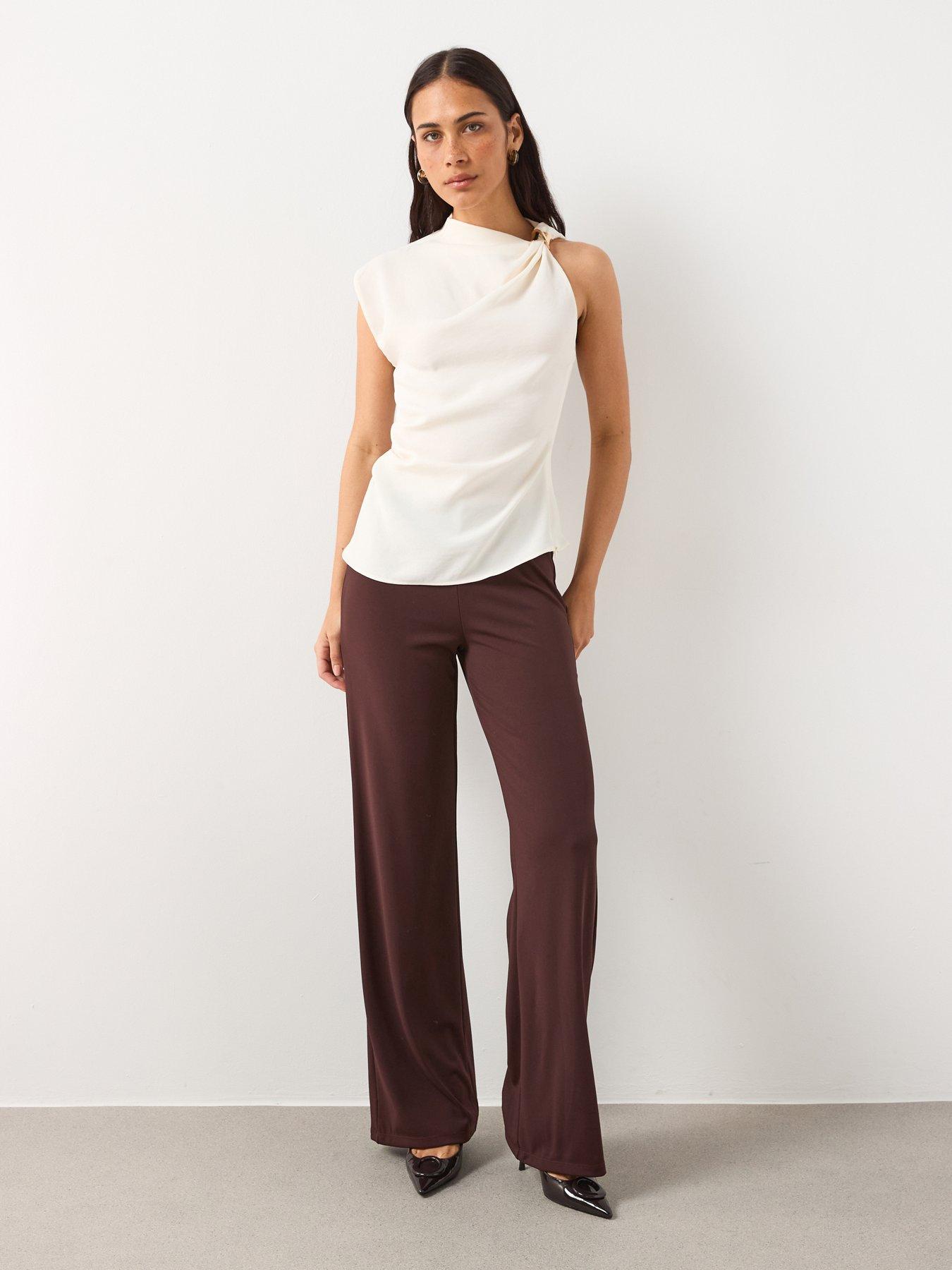  image of mango-gold-detail-blouse-cream