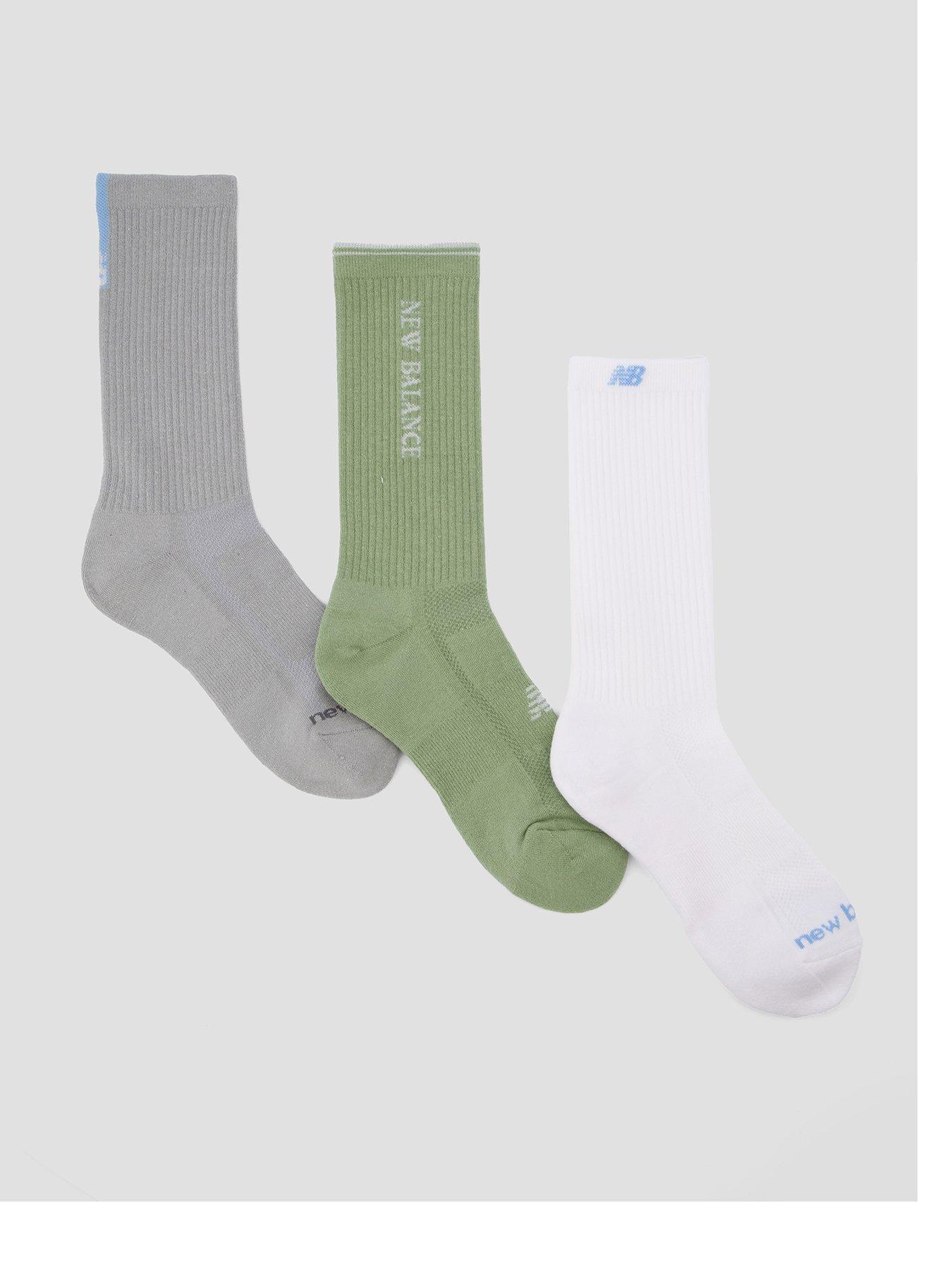 Image 1 of 3 of New Balance Logo Crew Socks 3 Pack - Multi