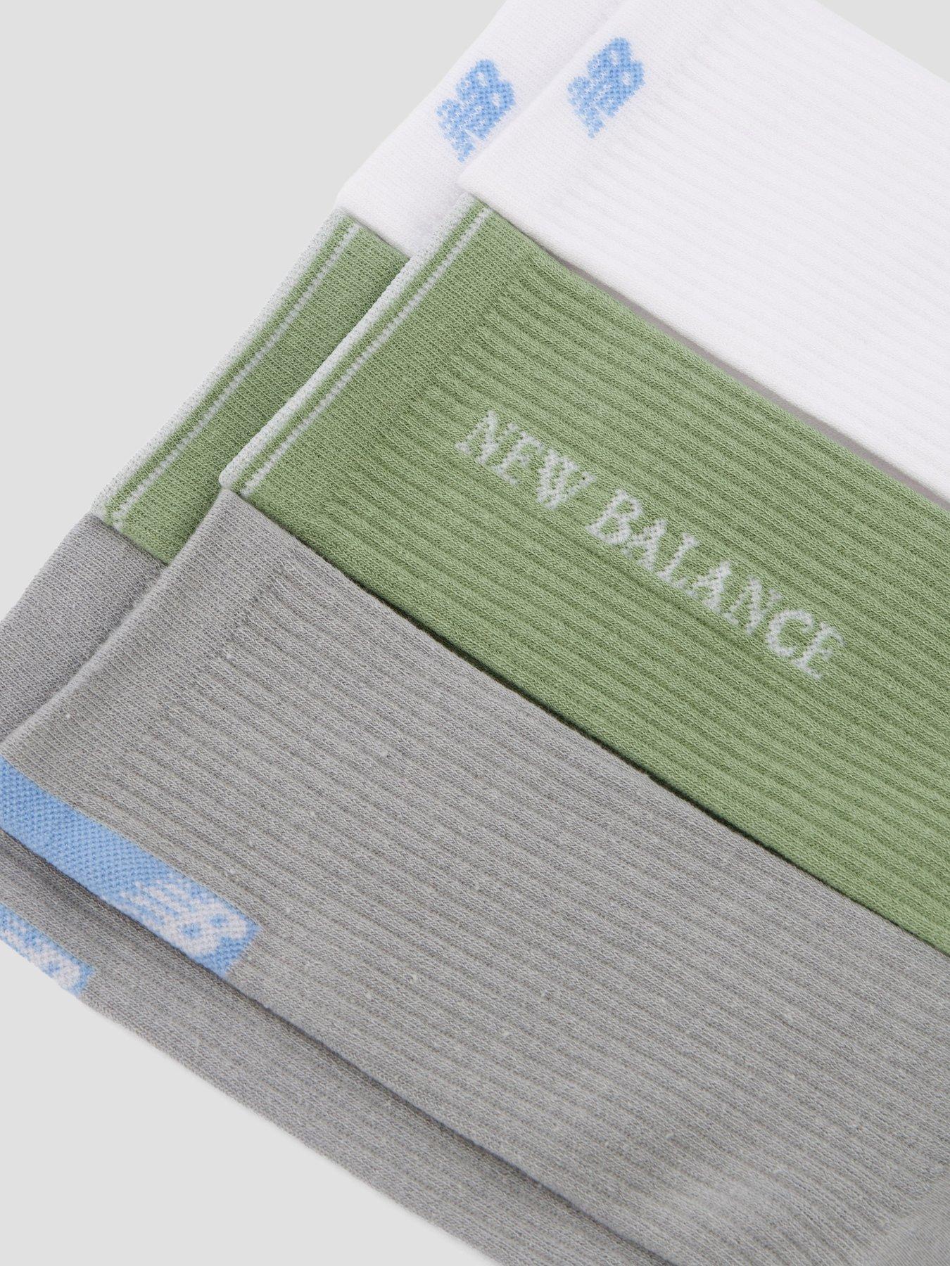 Image 3 of 3 of New Balance Logo Crew Socks 3 Pack - Multi