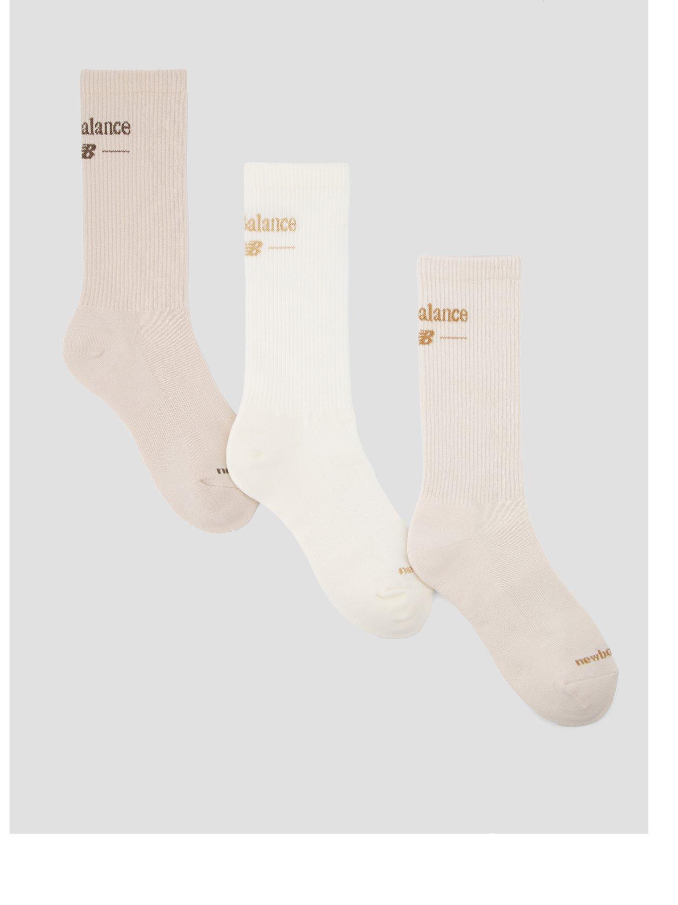 Image 1 of 3 of New Balance Back Script Crew Socks 3 Pack - Multi