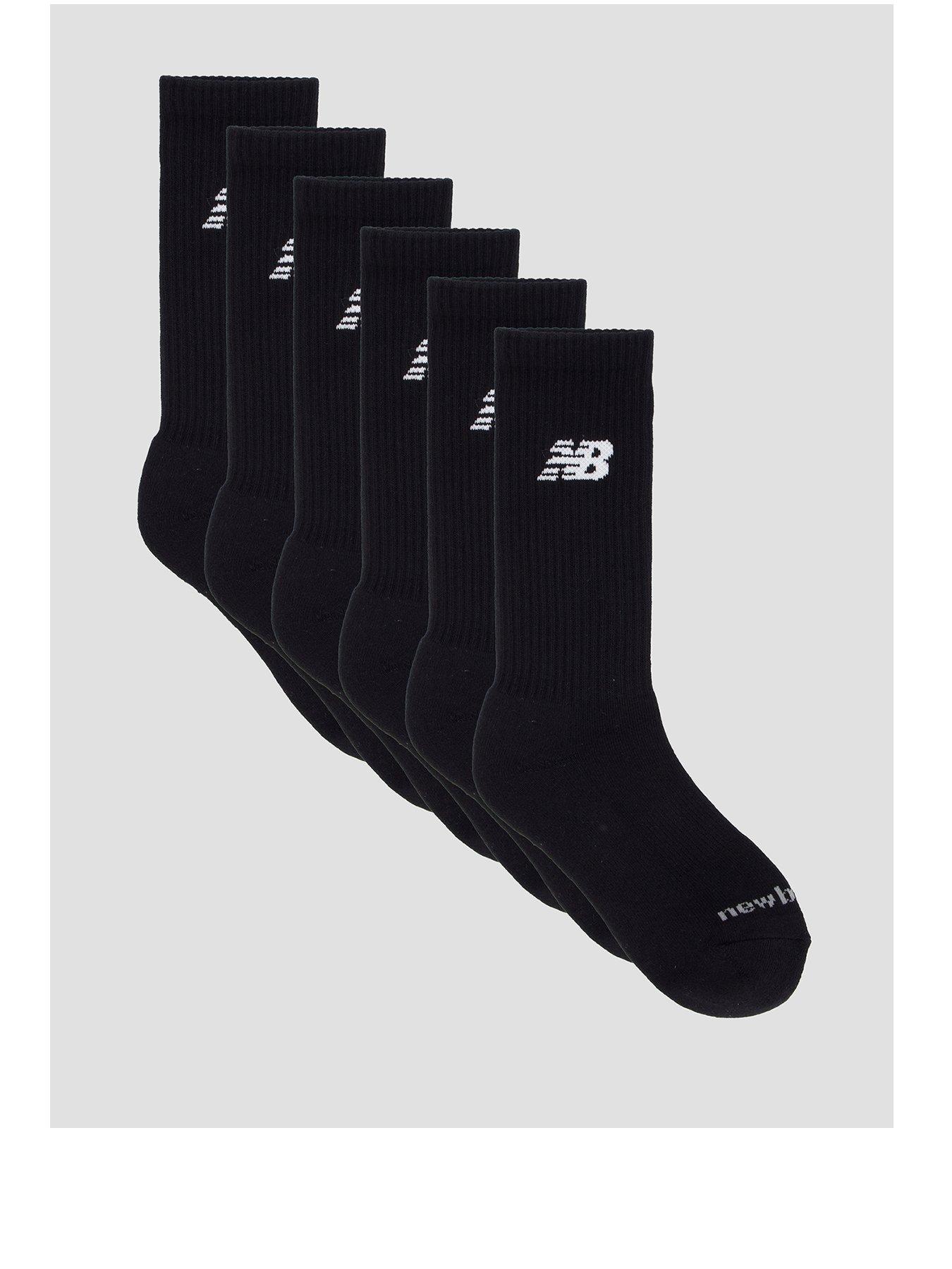 Image 1 of 3 of New Balance Everyday Crew Socks 6 Pack - Black