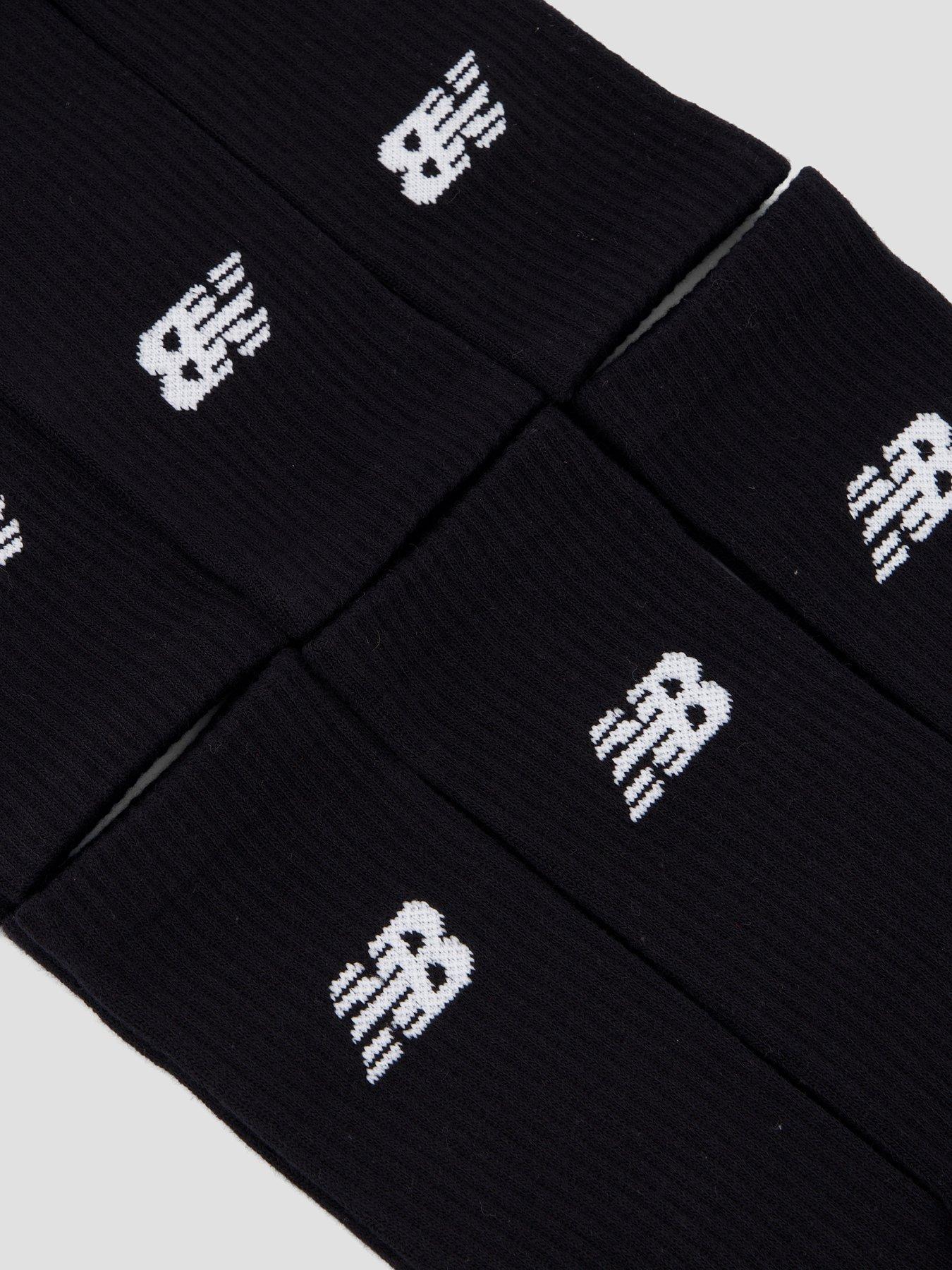Image 3 of 3 of New Balance Everyday Crew Socks 6 Pack - Black