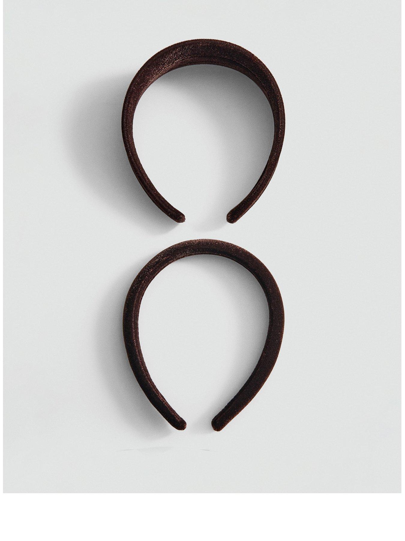 mango-2-pack-velvet-headband-brown