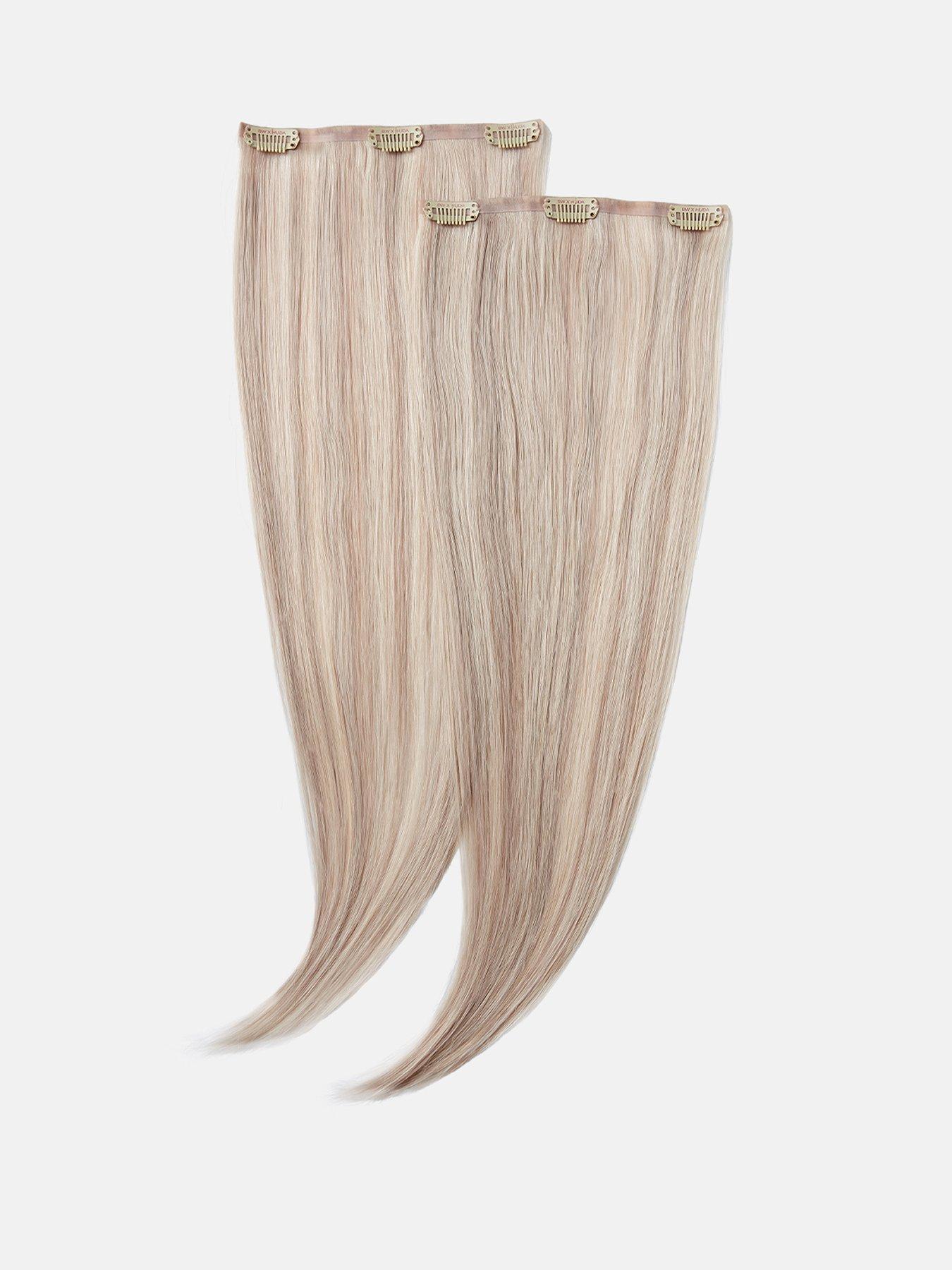 Image 1 of 7 of Beauty Works x Huda BARELY THERE Mix &amp; Match Duo 18" Iced Blonde