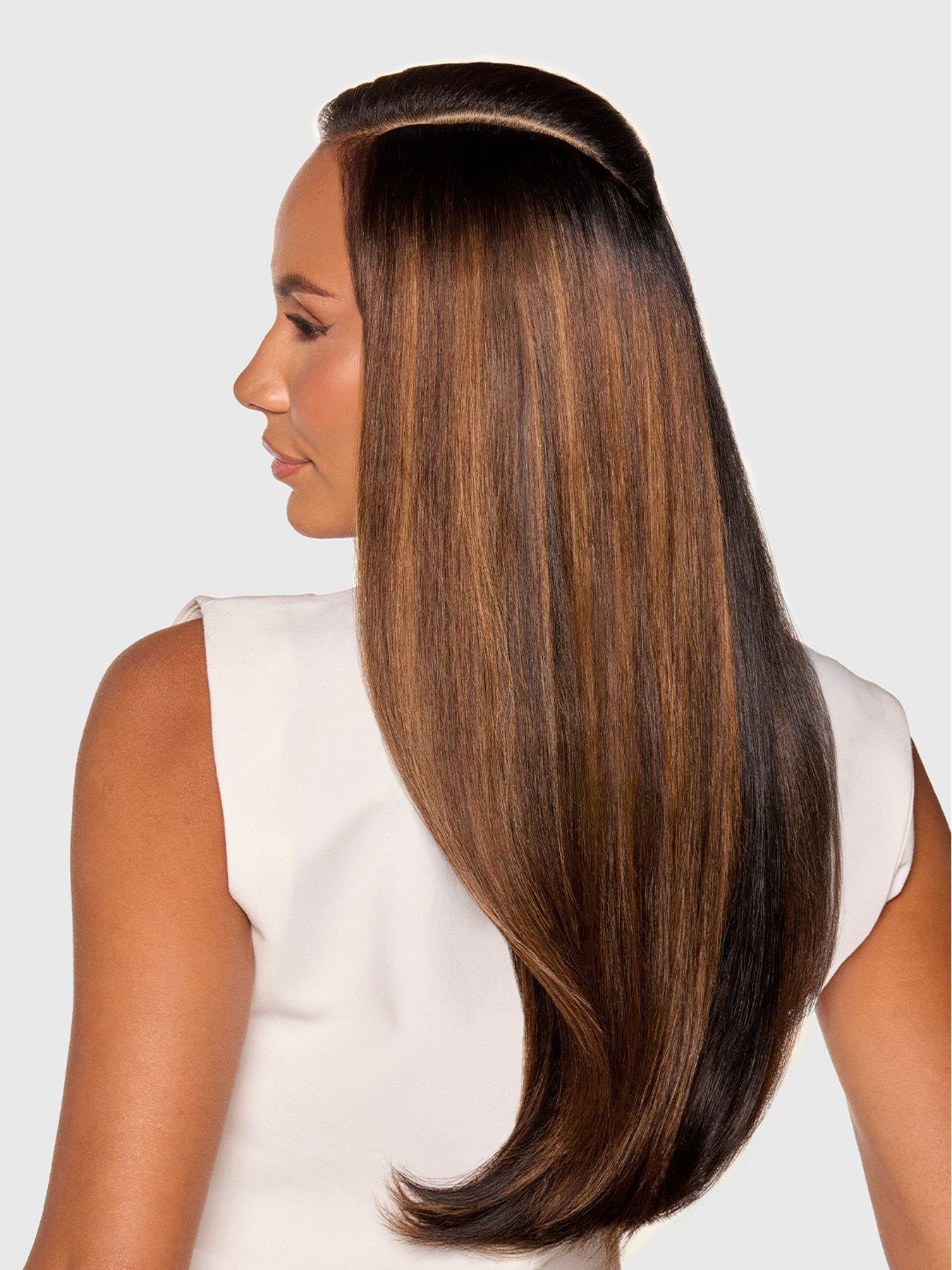 Image 4 of 7 of Beauty Works x Huda BARELY THERE Mix &amp; Match Duo 20" St Tropez Blonde