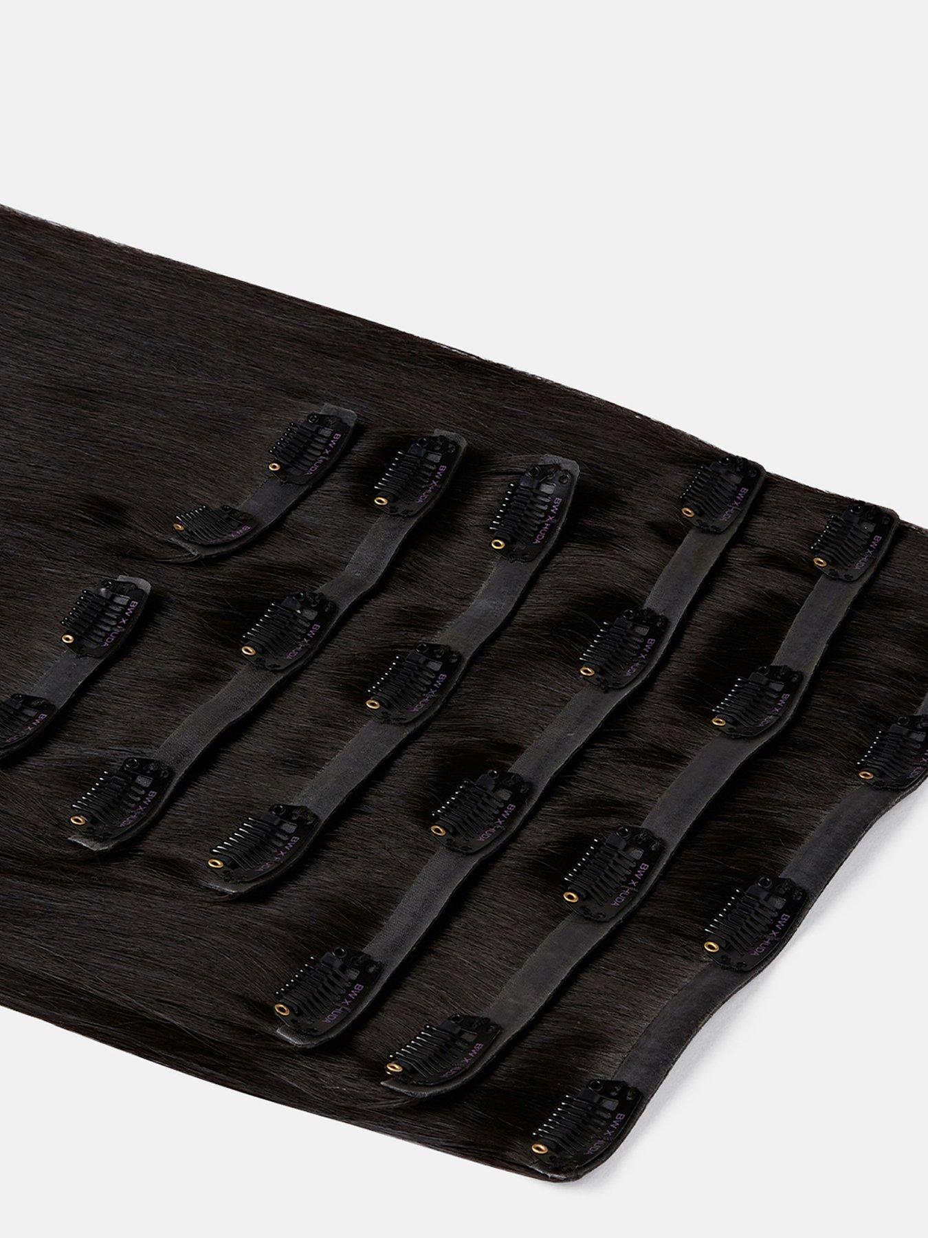 Beauty Works x Huda BARELY THERE Clip ins 20" Midnight Kohl