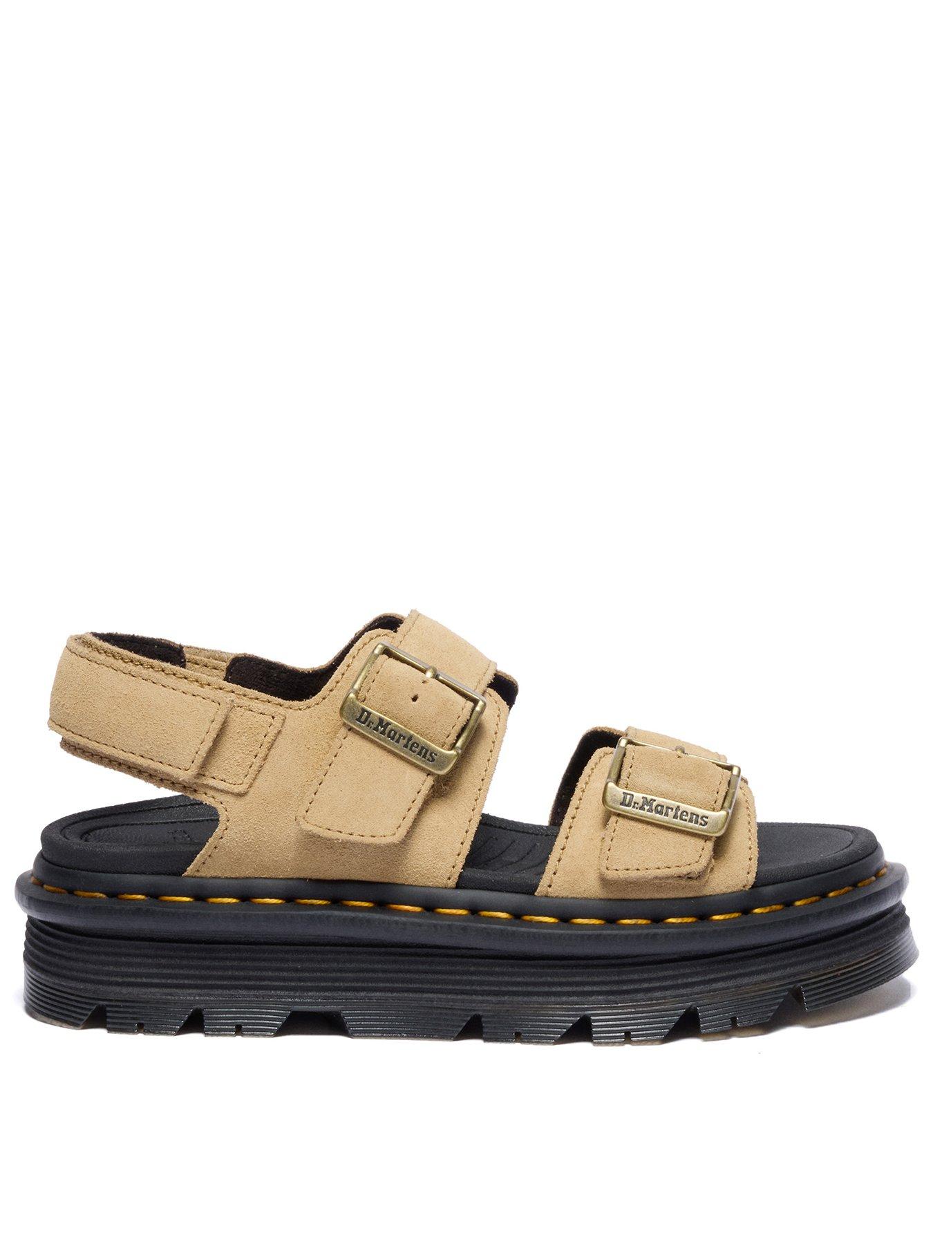 Dr Martens Zebzag EH Suede Sandals - Tan