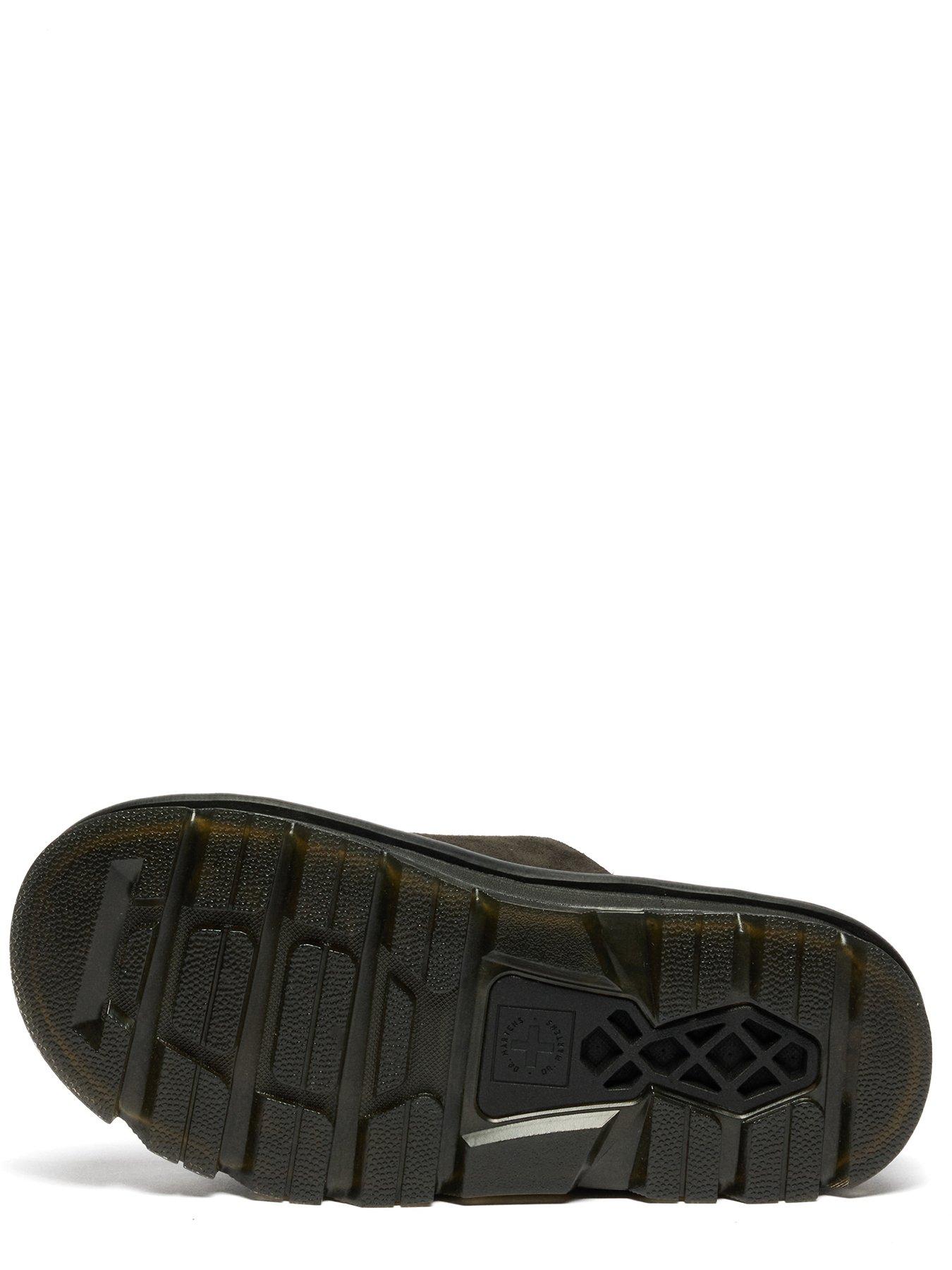 Image 5 of 7 of Dr Martens Zebzag Suede Sliders - Black
