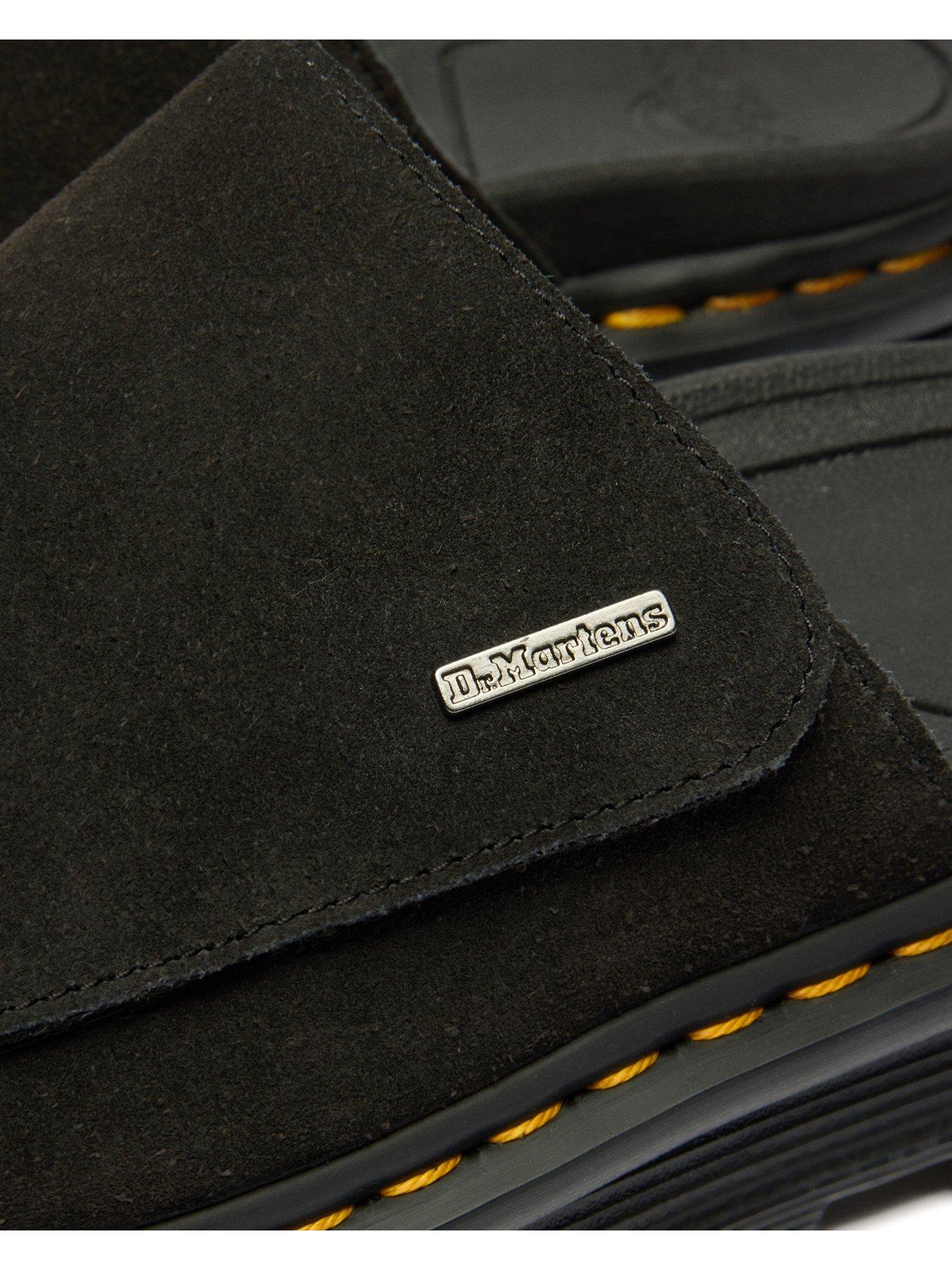 Image 6 of 7 of Dr Martens Zebzag Suede Sliders - Black