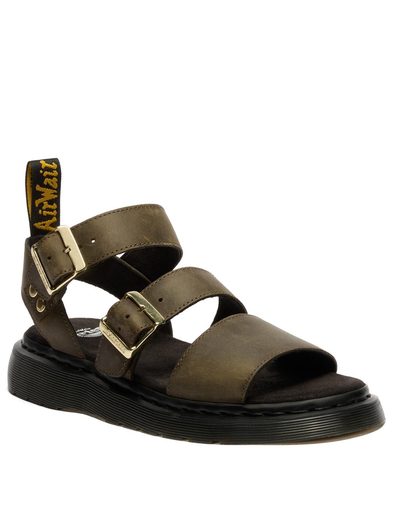 stillFront image of dr-martens-gryphon-strap-sandals-olive-green
