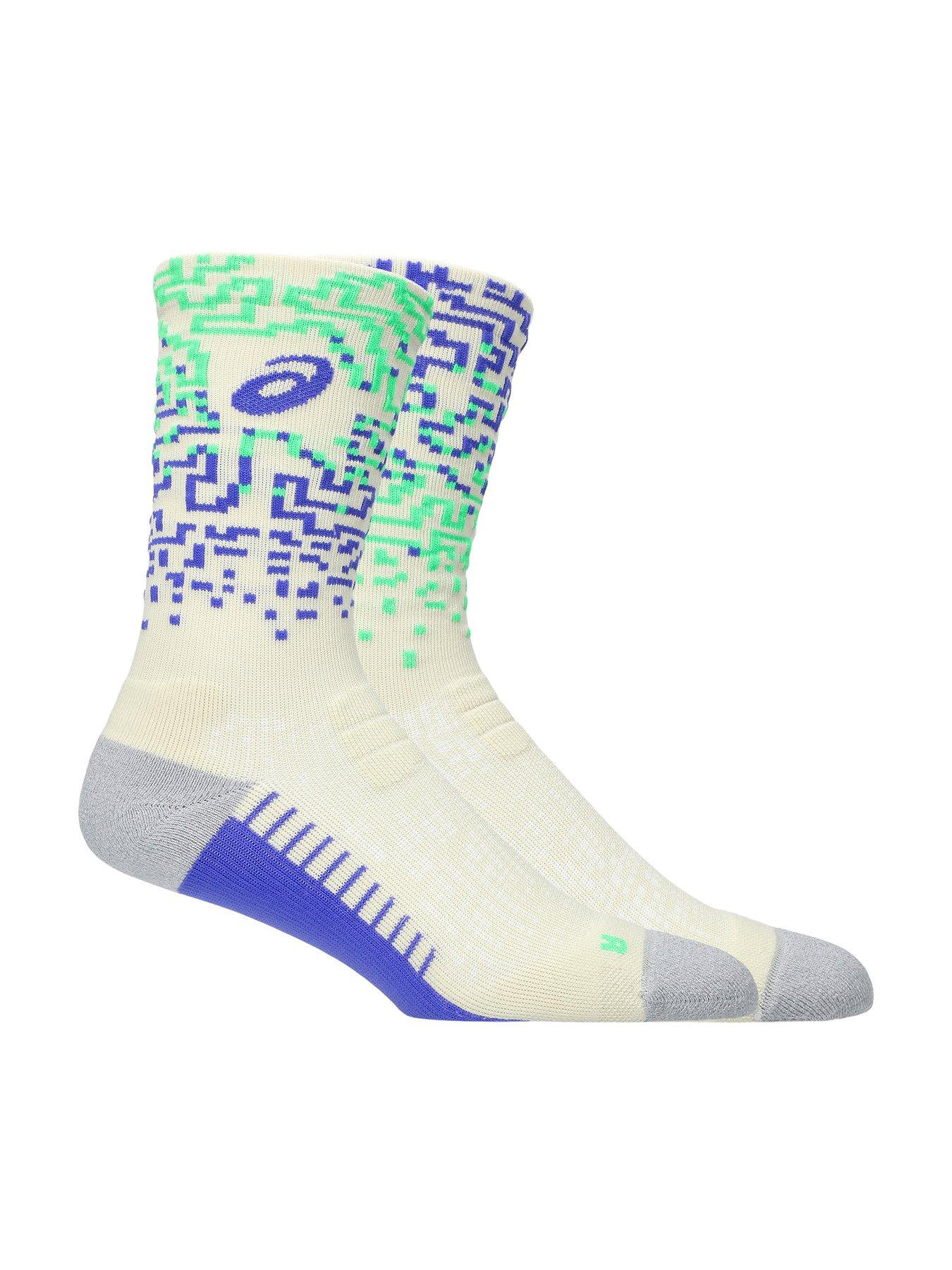 Image 1 of 3 of Asics Unisex Running Crew Socks - White/Purple