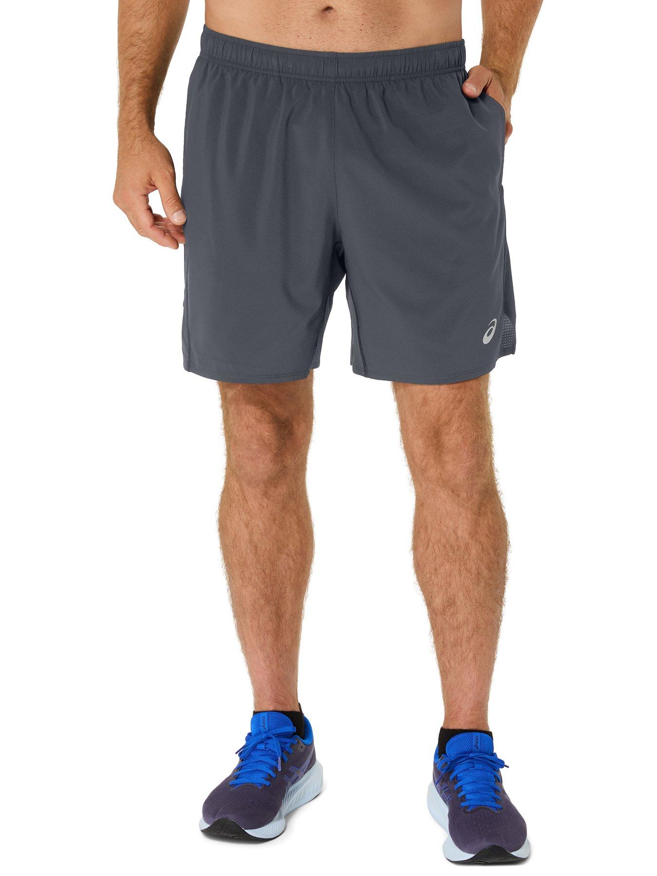 Image 1 of 6 of Asics Mens Running Core 7Inch Shorts- Grey