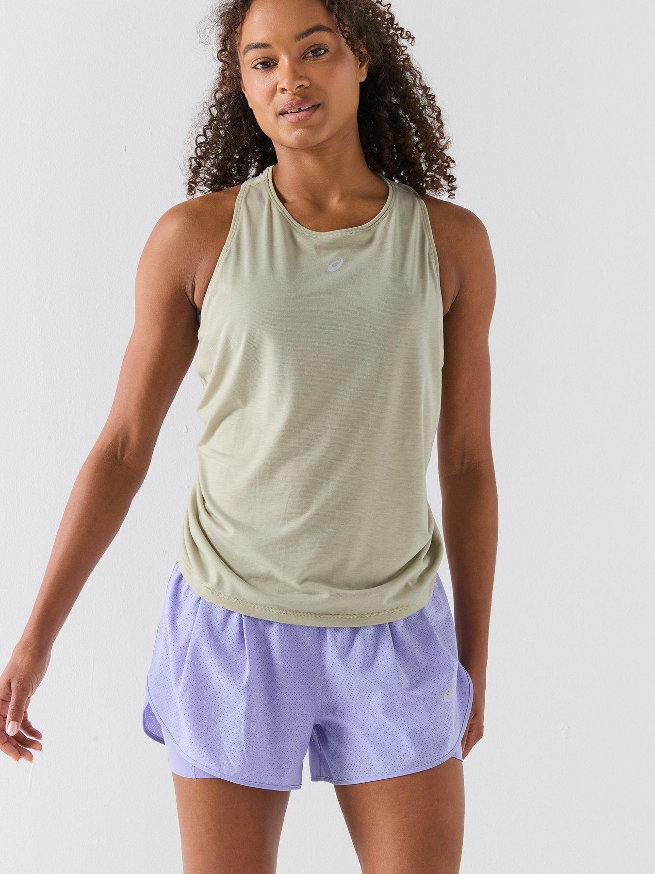 Asics Womens Running Nagino Adjustable Tank - Khaki